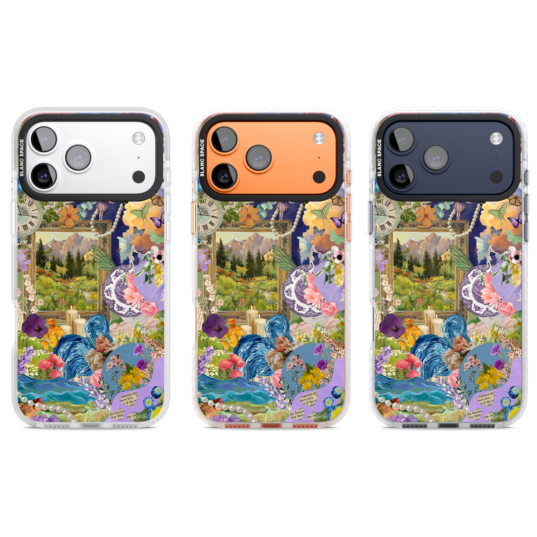 Vibrant Whimsy Collage iPhone 17 Pro Impact Clear Phone Case APT Impact Protection
