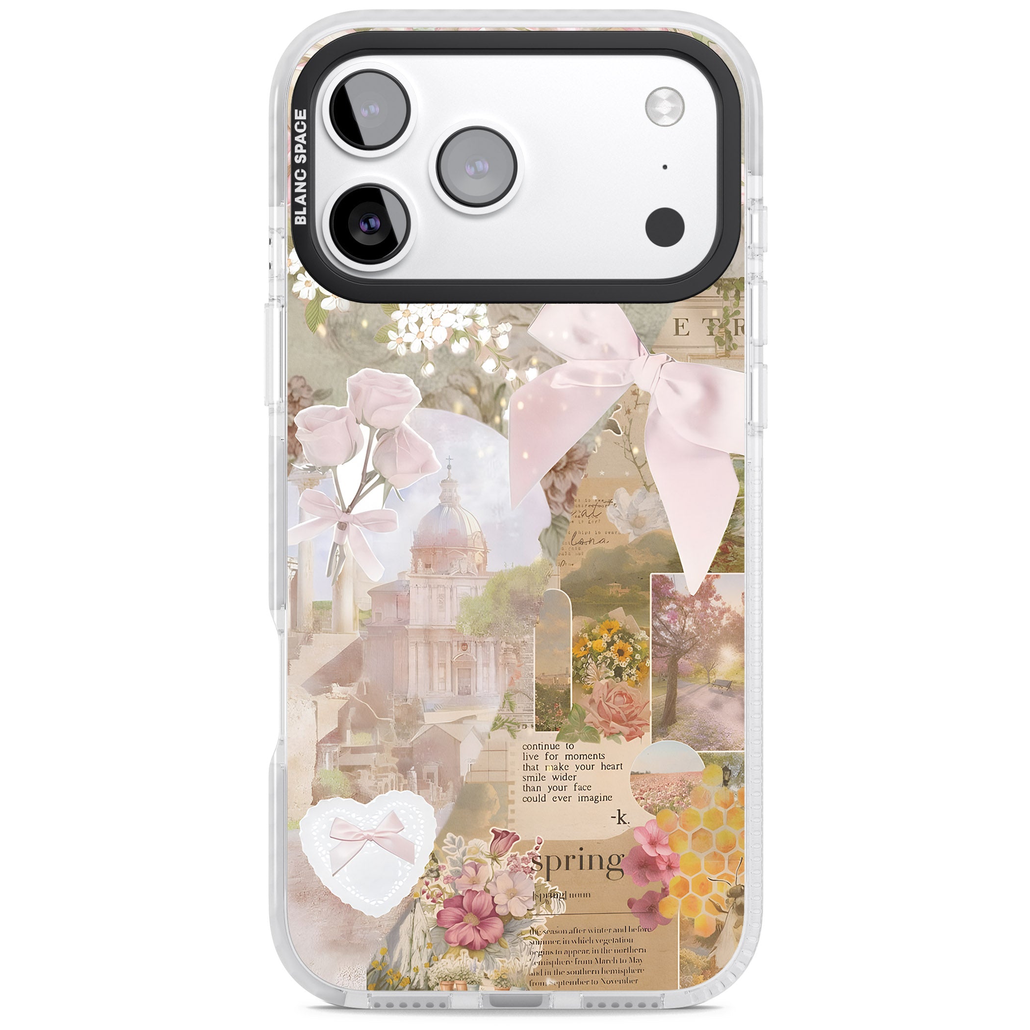 Coquette Collage iPhone 17 Pro Impact Clear Phone Case