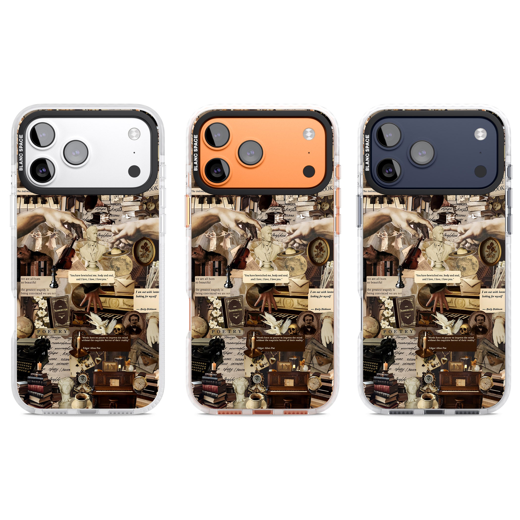 Antique Collage iPhone 17 Pro Impact Clear Phone Case APT Impact Protection