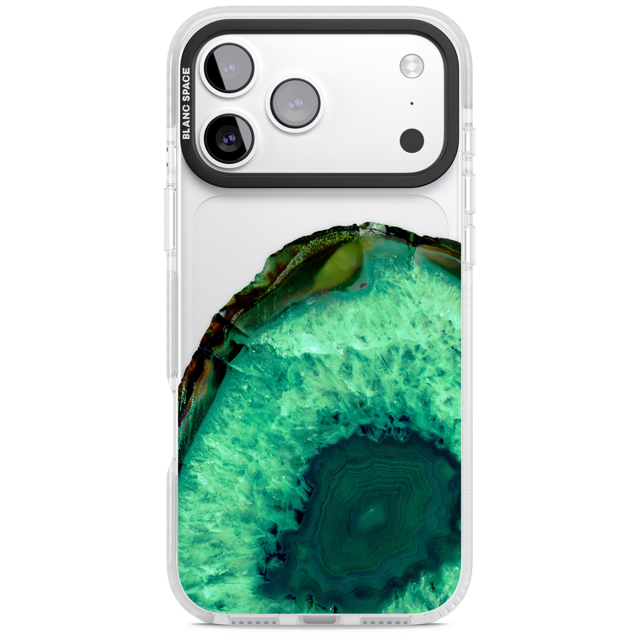 Emerald Geode iPhone 17 Pro Impact Clear Phone Case