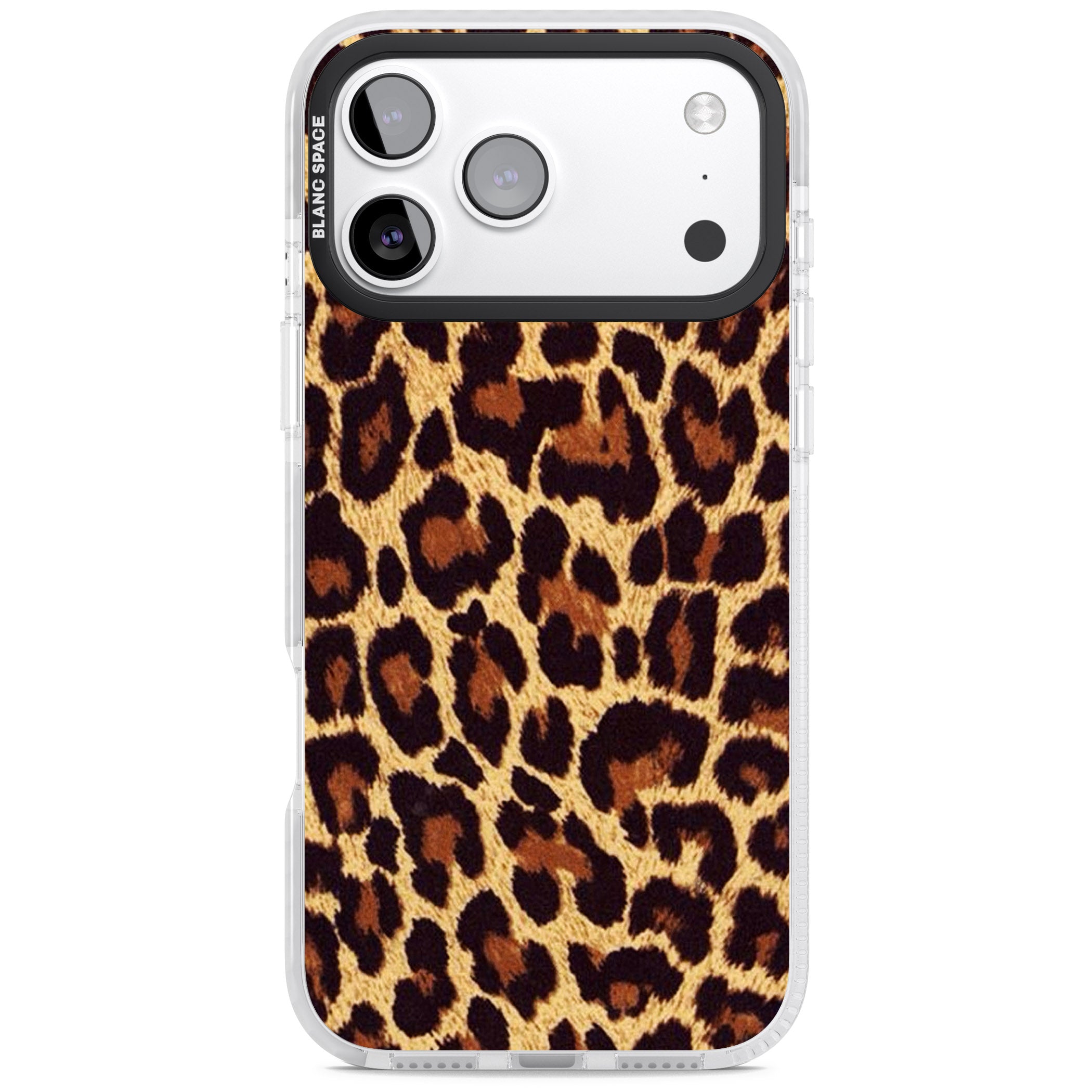 Gold Leopard Print iPhone 17 Pro Impact Clear Phone Case