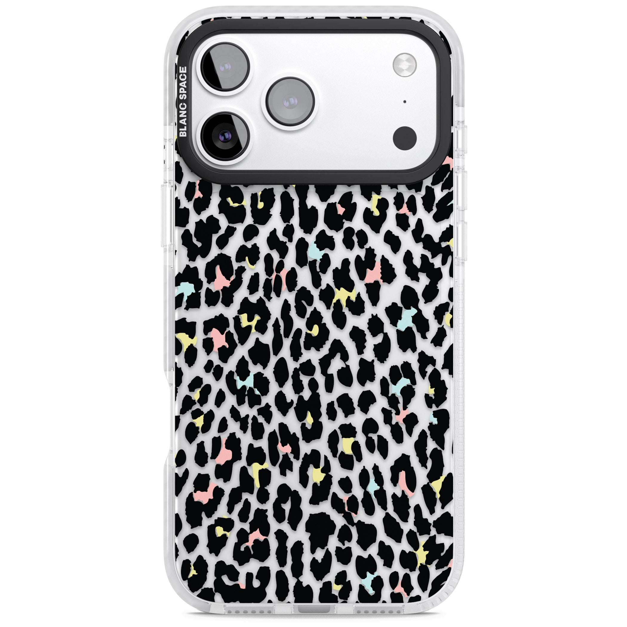 Pastel Leopard Print iPhone 17 Pro Impact Clear Phone Case