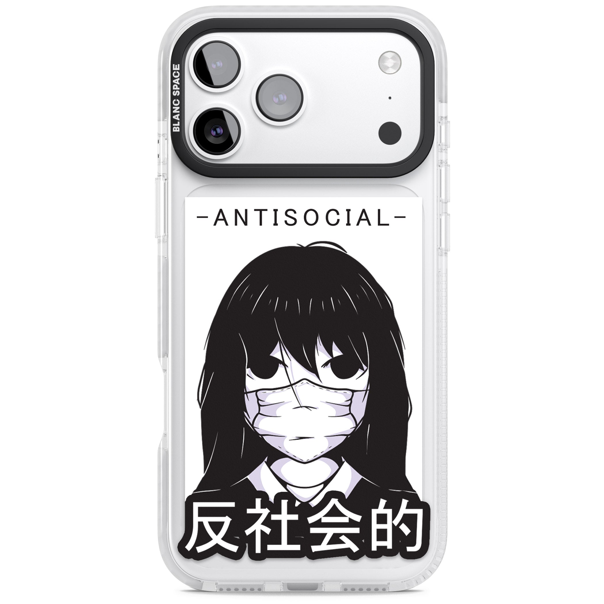 Anti Social iPhone 17 Pro Impact Clear Phone Case