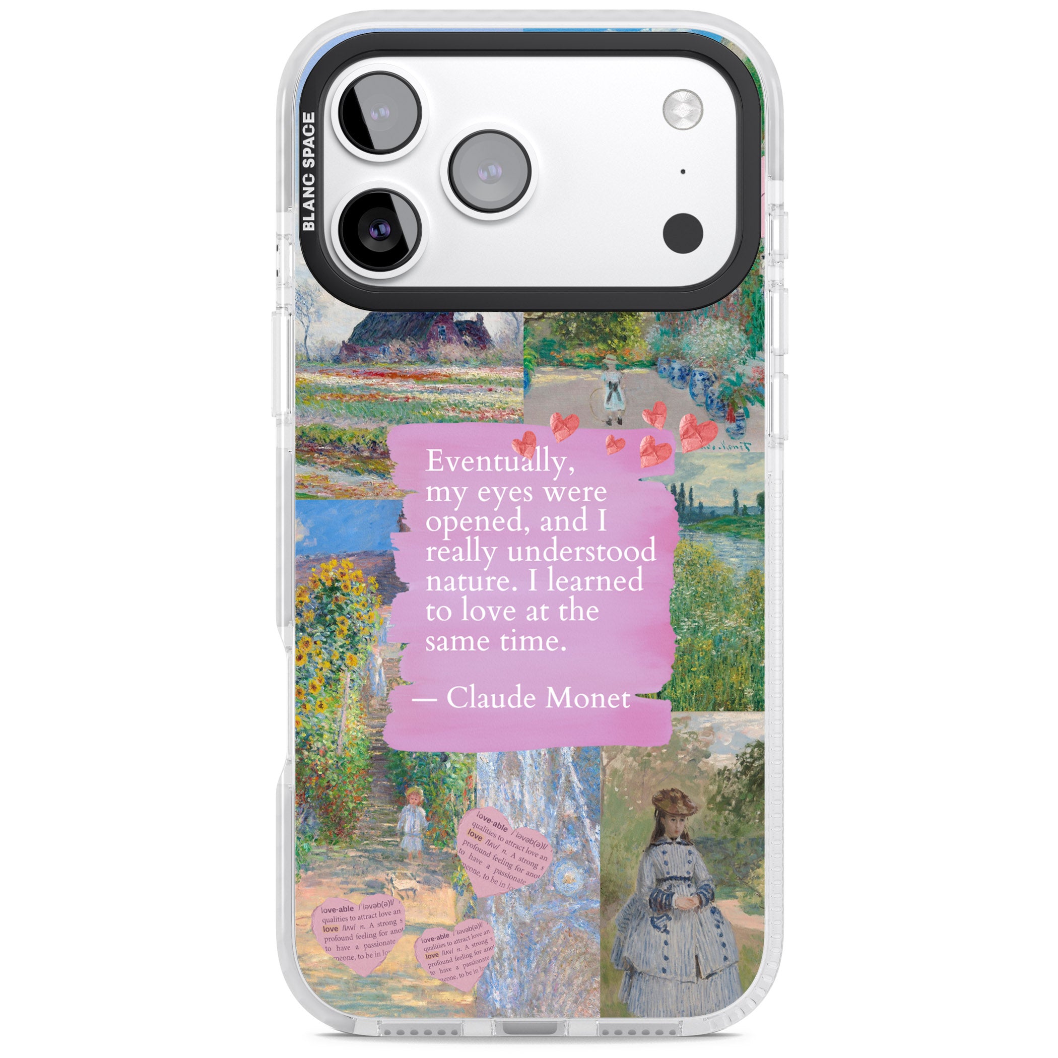 Monet 'Eyes Were Opened' Collage iPhone 17 Pro Impact Clear Phone Case