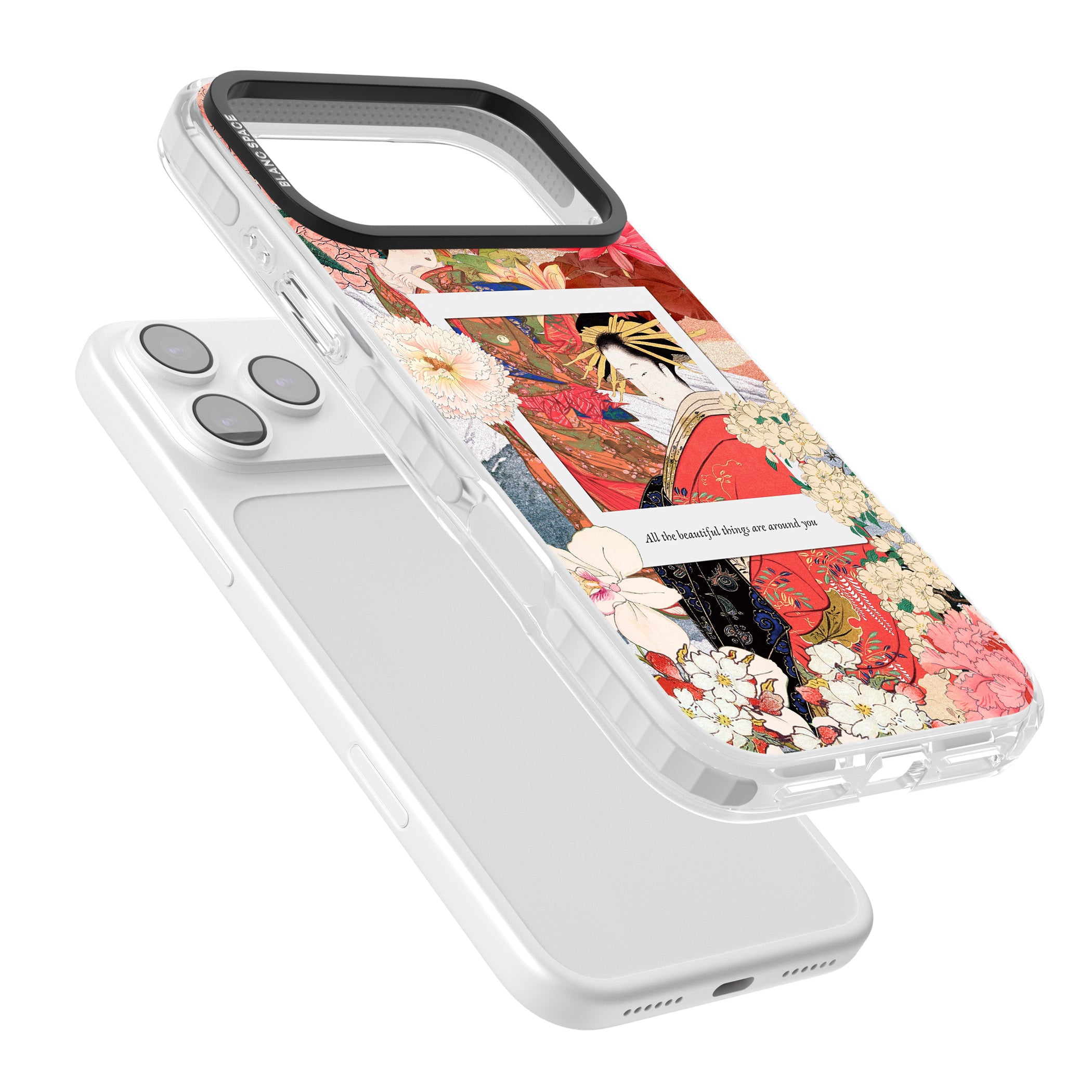 Woodblock Geisha iPhone 17 Pro Impact Clear Phone Case Colours