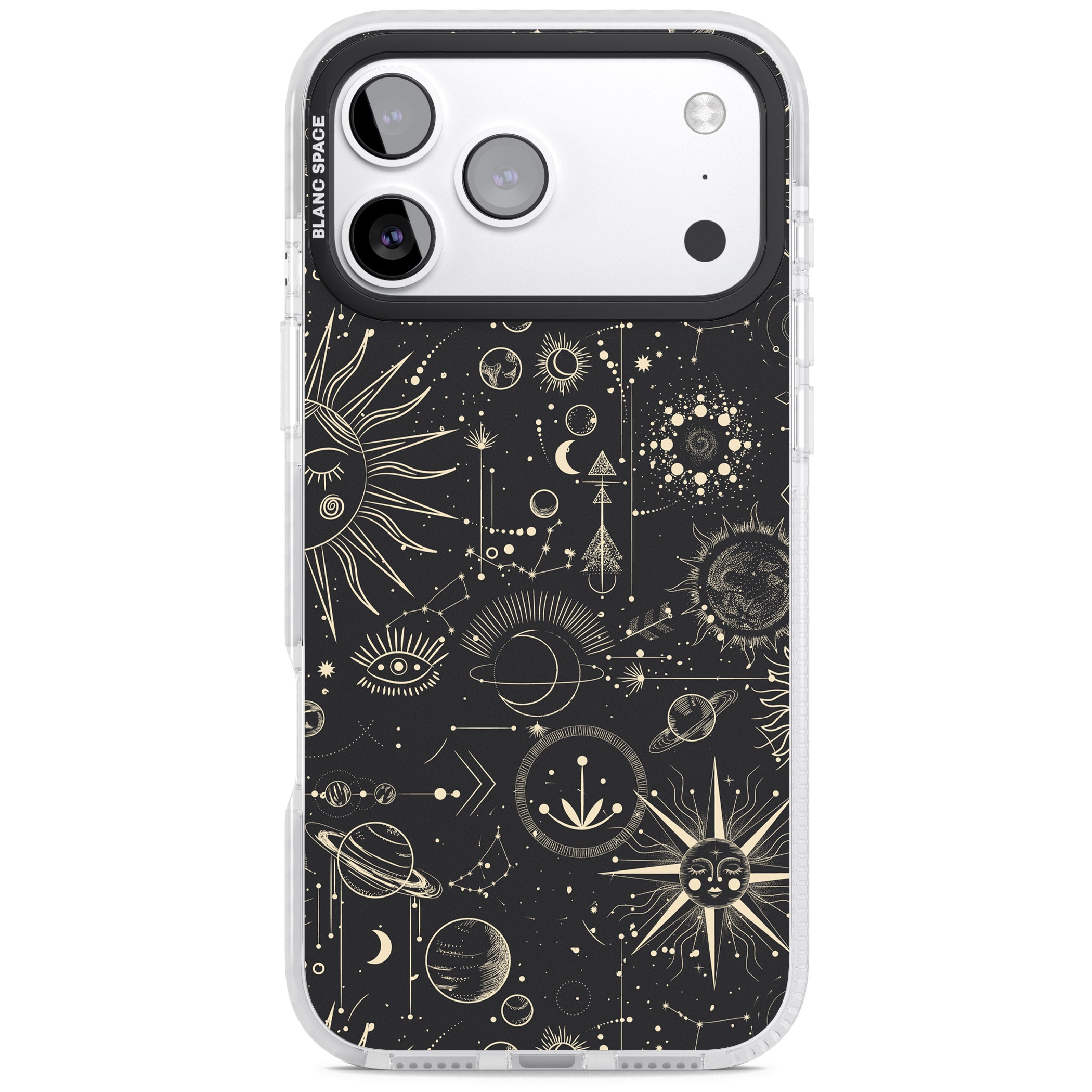 Cosmic Suns And Planets iPhone 17 Pro Impact Clear Phone Case
