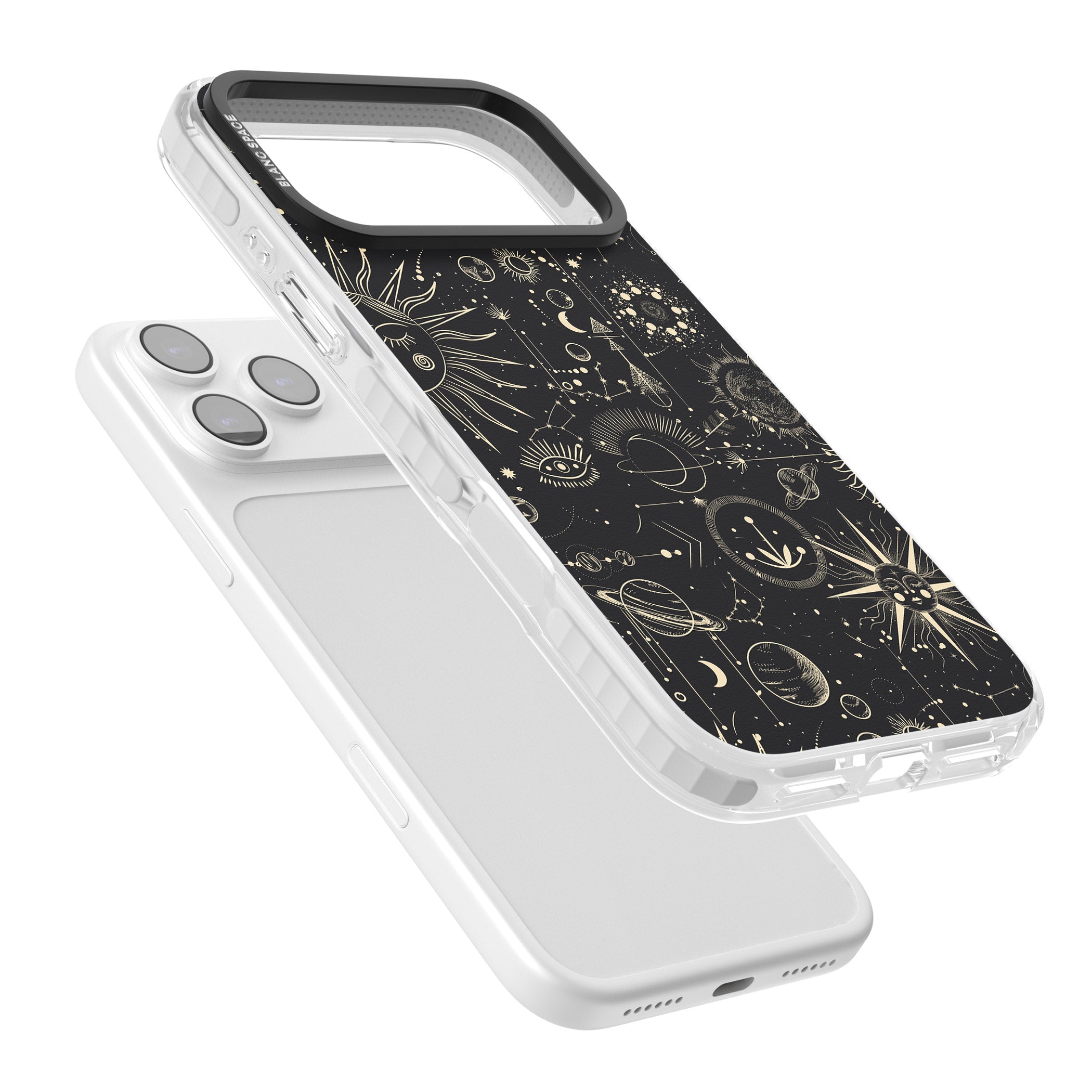 Cosmic Suns And Planets iPhone 17 Pro Impact Clear Phone Case Colours