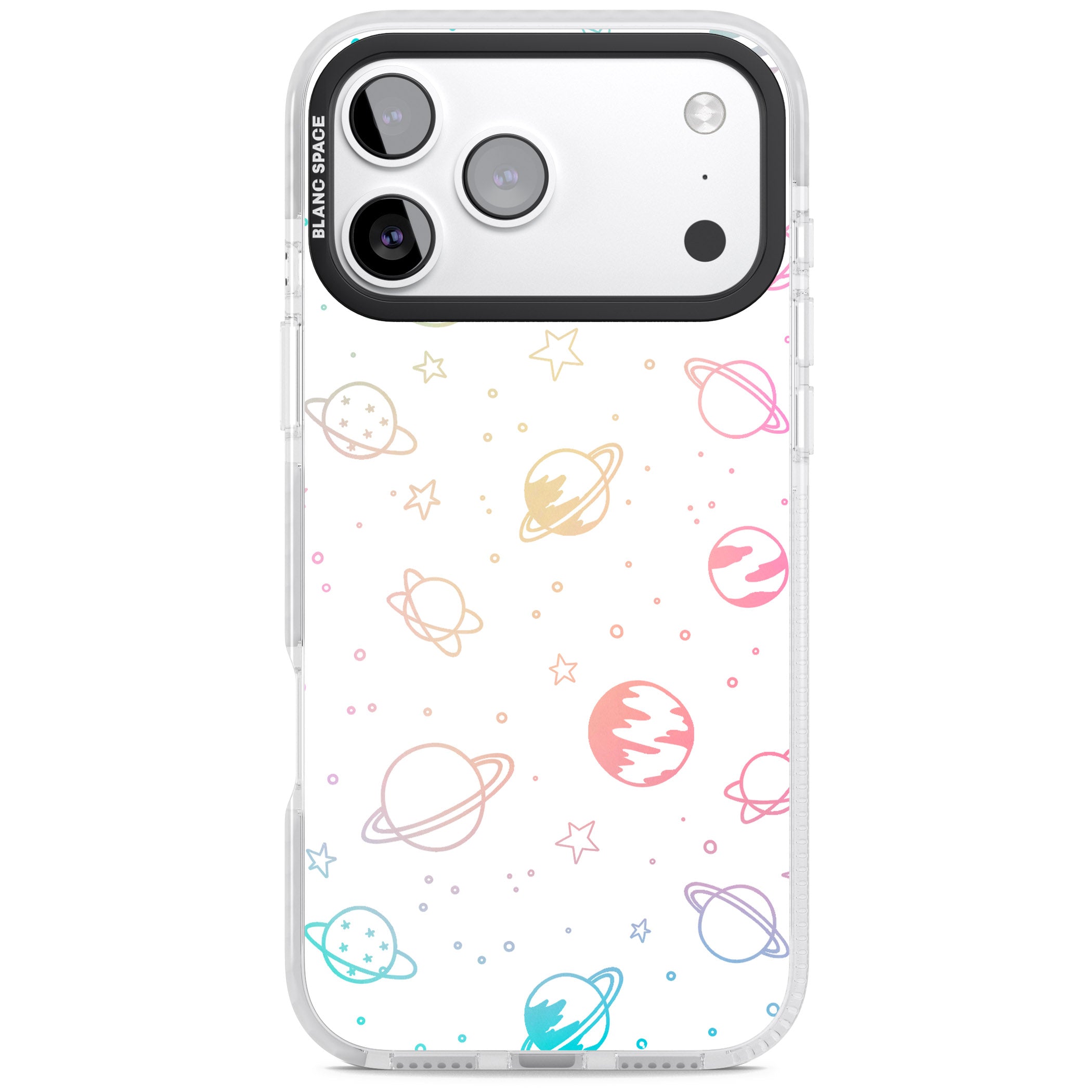 Pastel Cosmic Galaxy iPhone 17 Pro Impact Clear Phone Case
