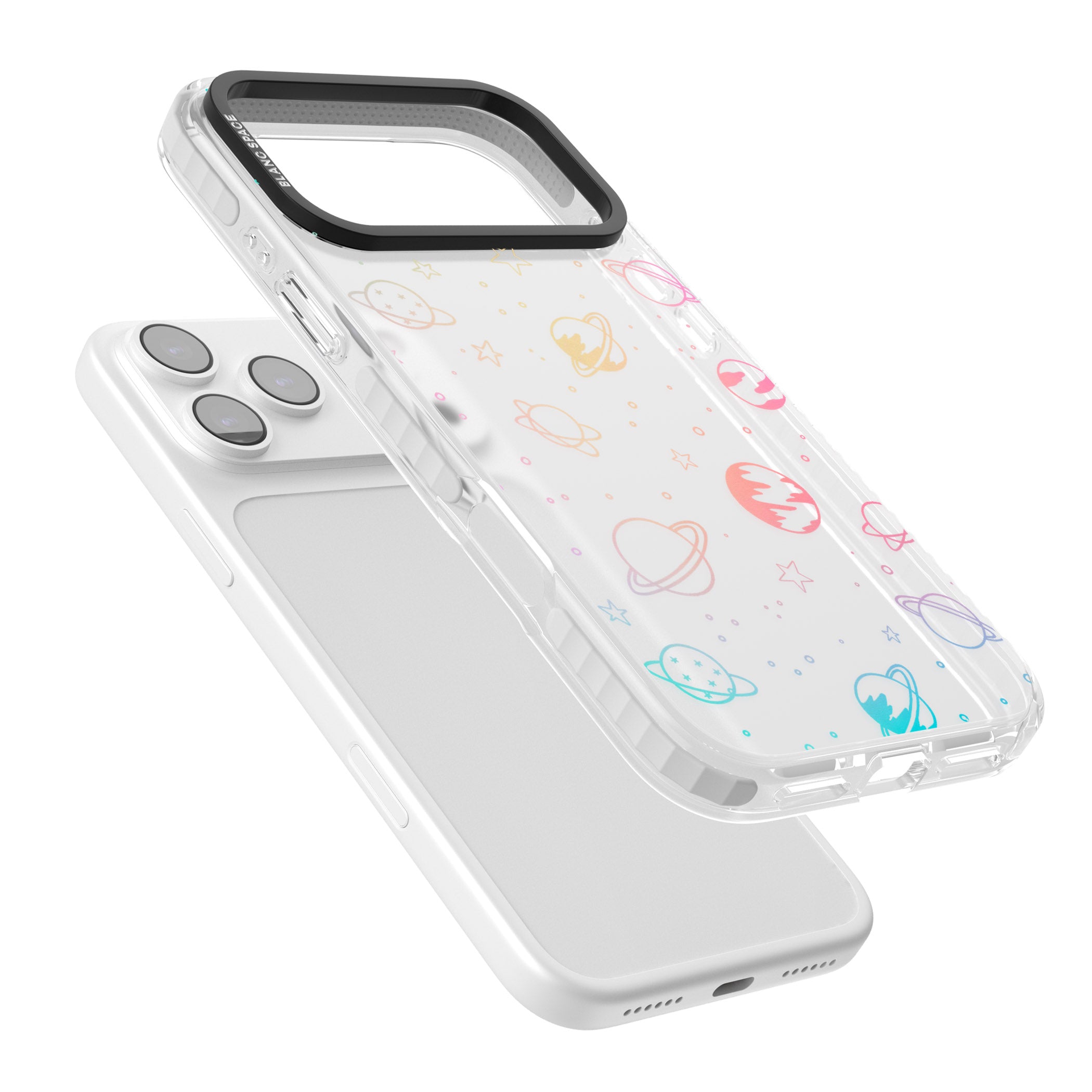 Pastel Space Universe iPhone 17 Pro Impact Clear Phone Case Colours