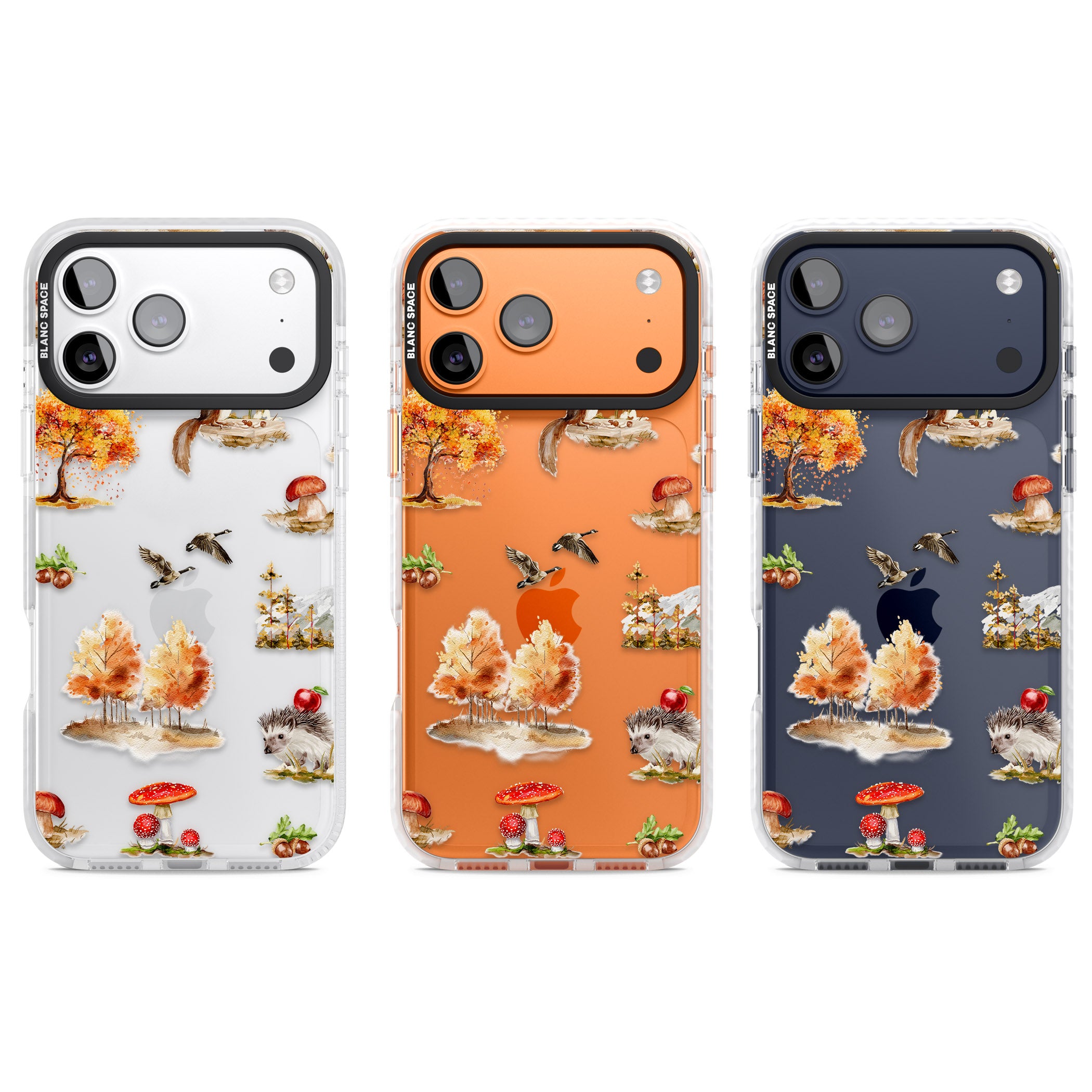 Fall Forest Friends iPhone 17 Pro Impact Clear Phone Case APT Impact Protection