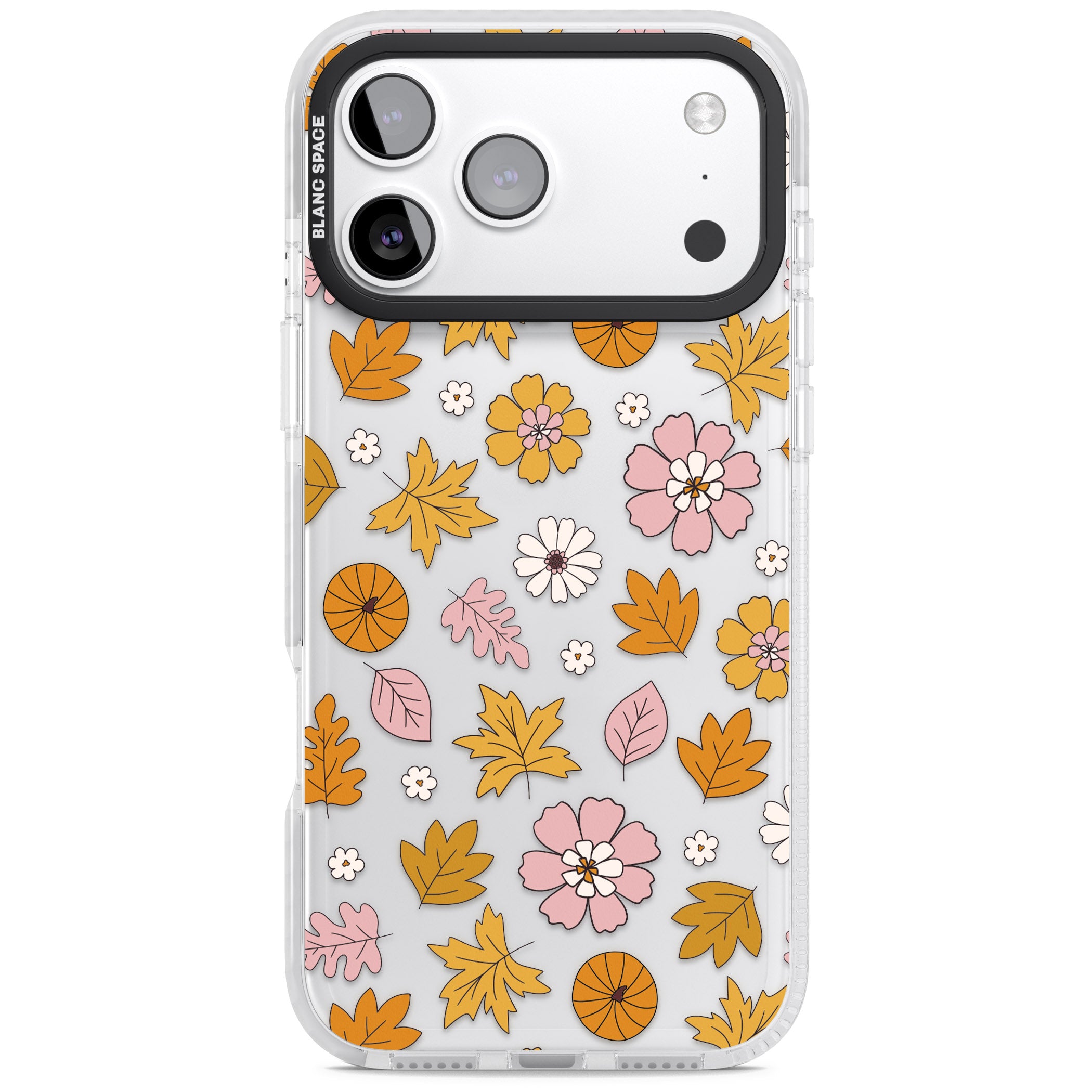 Autumn Leaves And Flowers iPhone 17 Pro Impact Clear Phone Case