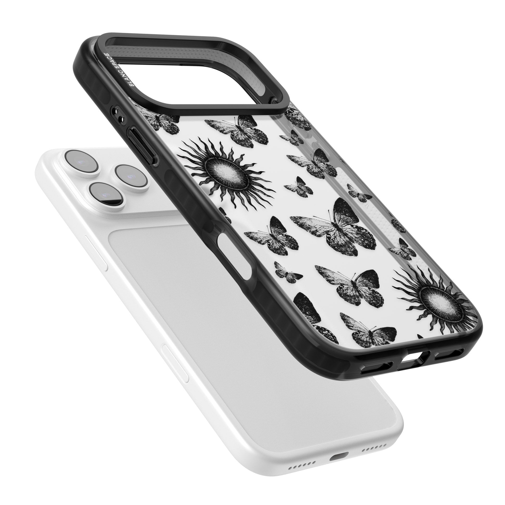Butterflies Suns iPhone 17 Pro Max Impact Black Phone Case Colours