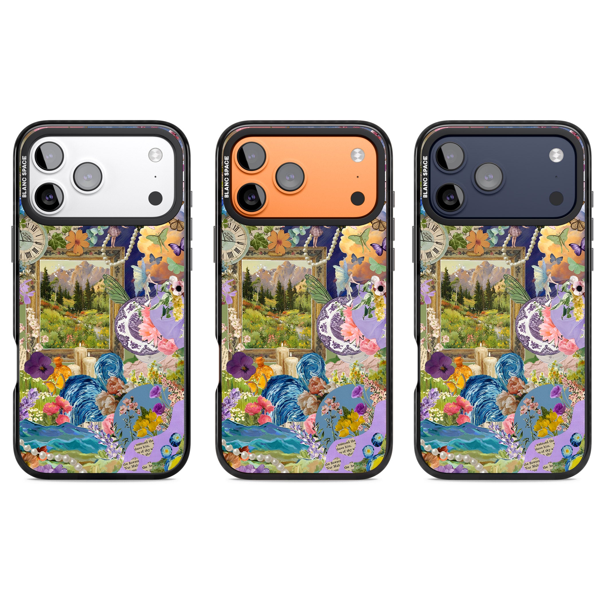 Vibrant Whimsy Collage iPhone 17 Pro Impact Black Phone Case APT Impact Protection