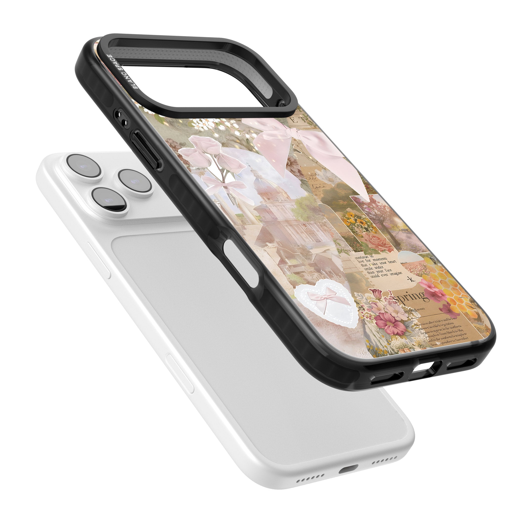 Coquette Collage iPhone 17 Pro Impact Black Phone Case Colours