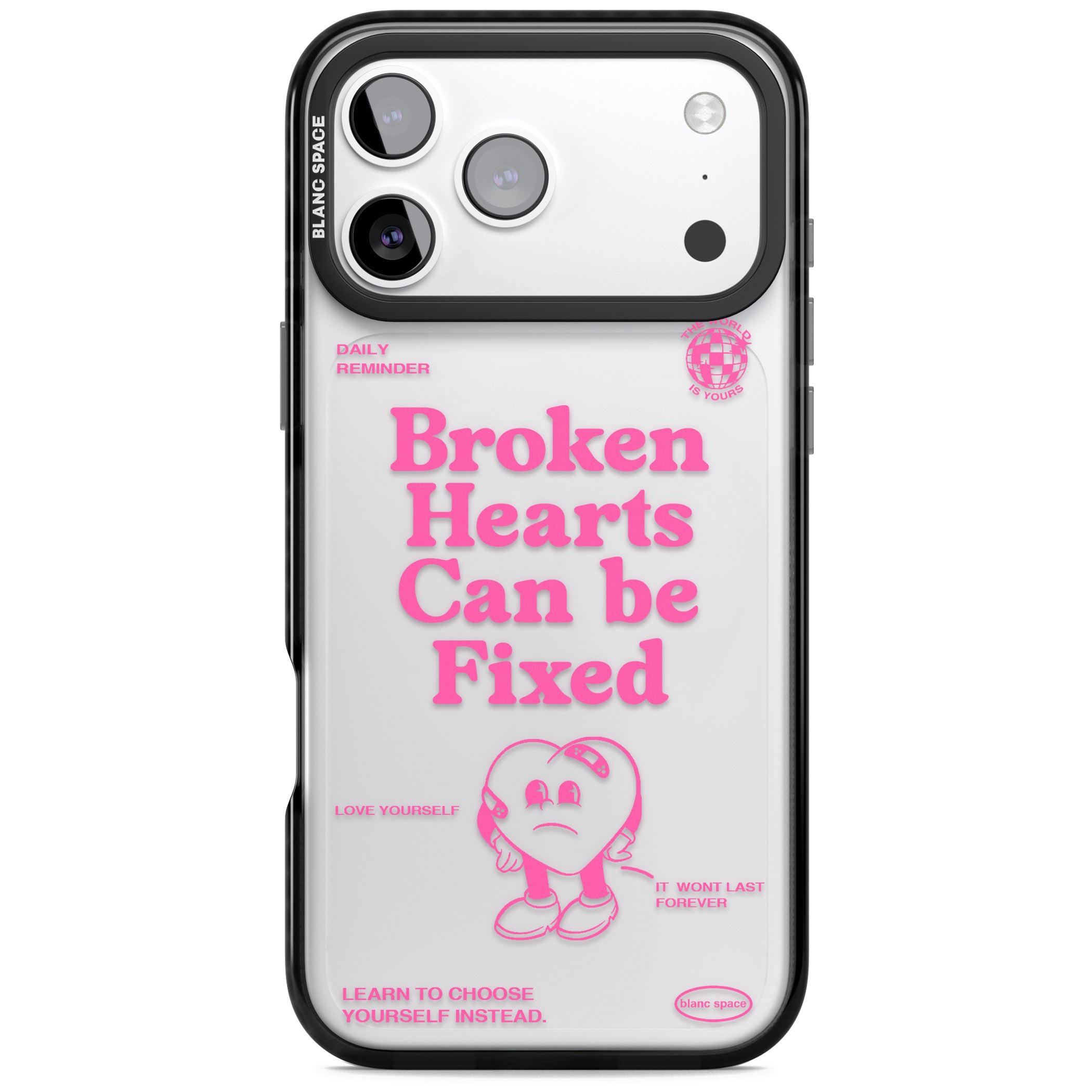 Broken Hearts Can Be Fixed iPhone 17 Pro Impact Black Phone Case