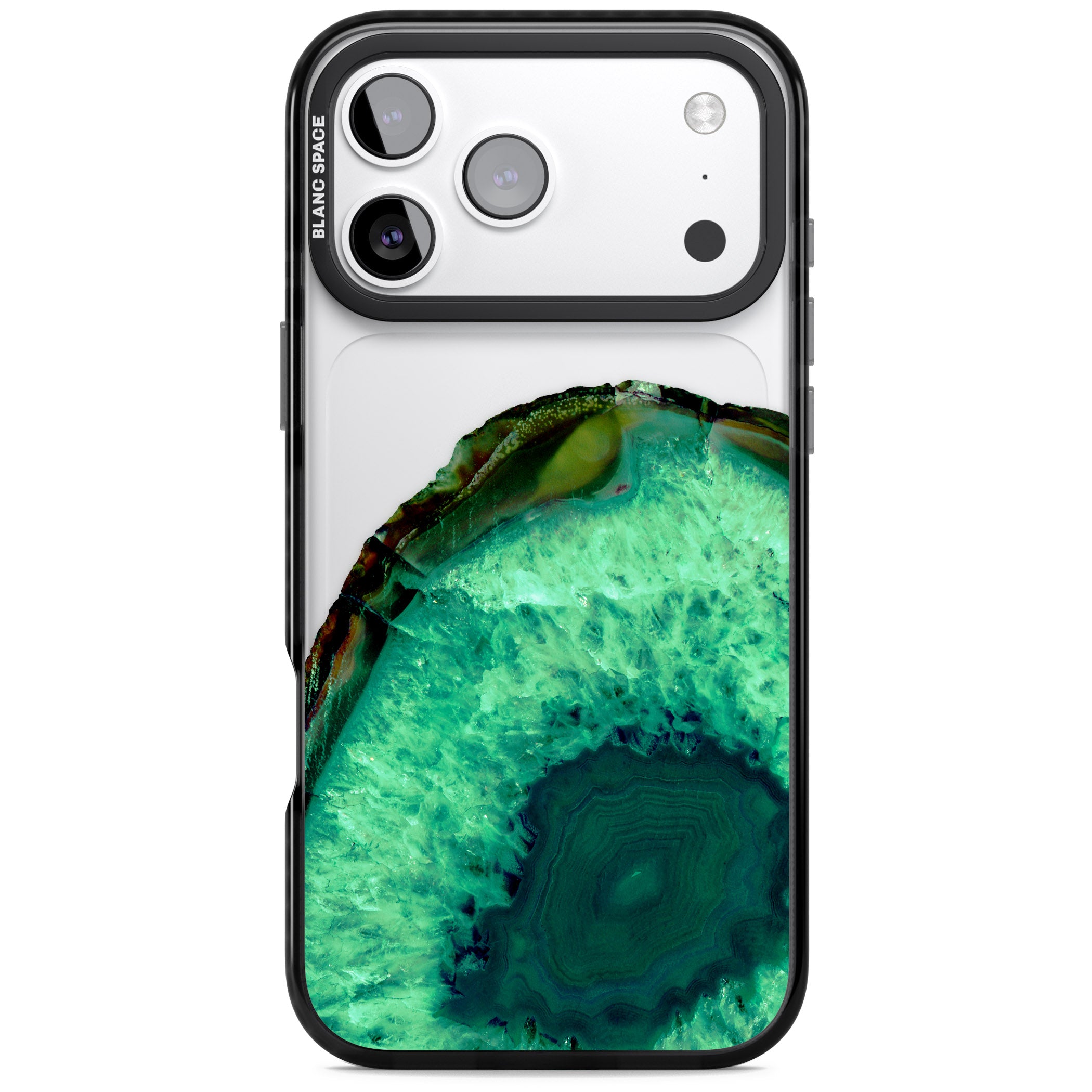 Emerald Geode iPhone 17 Pro Impact Black Phone Case