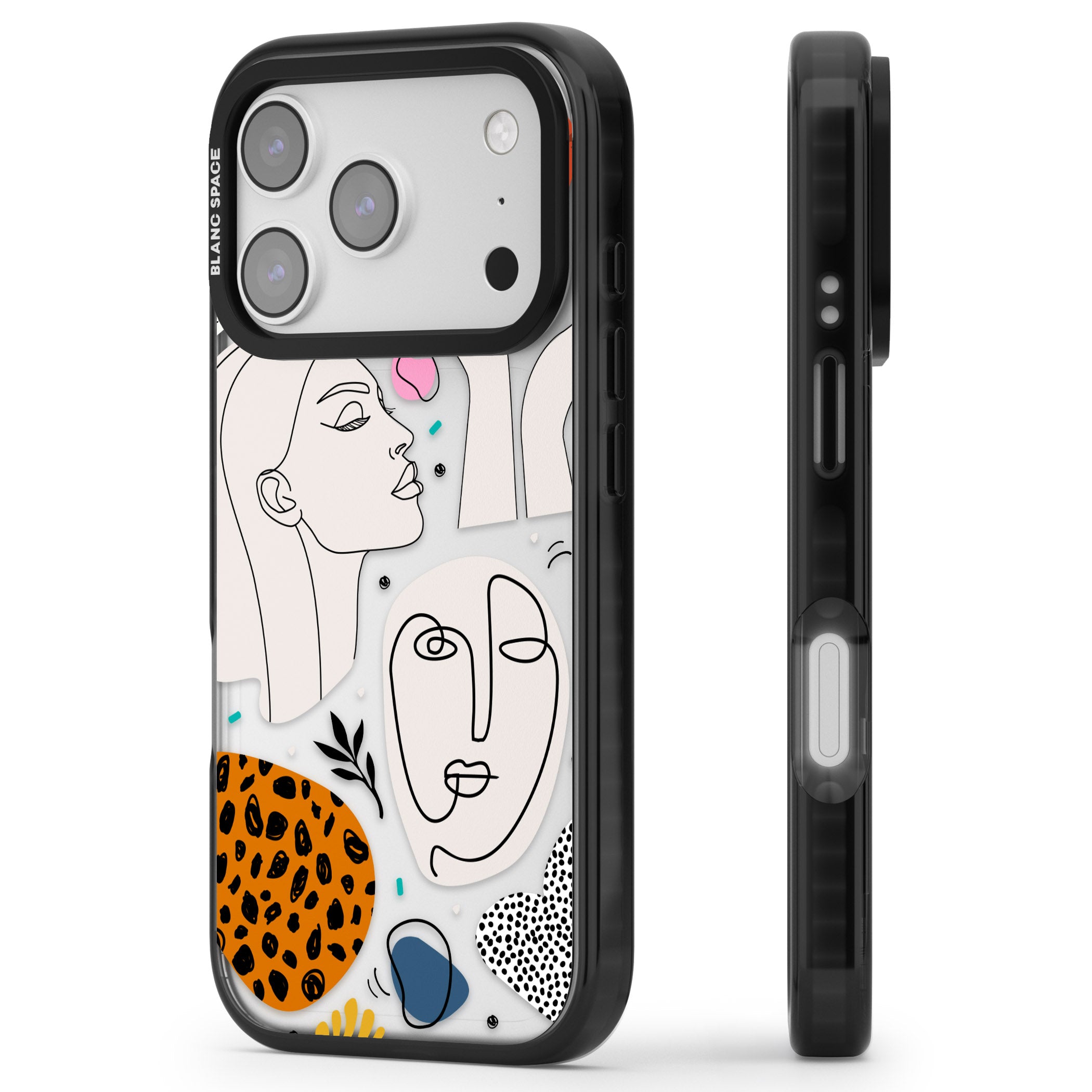 Artistic Expression Scrapbook iPhone 17 Pro Impact Black Phone Case Side Profile