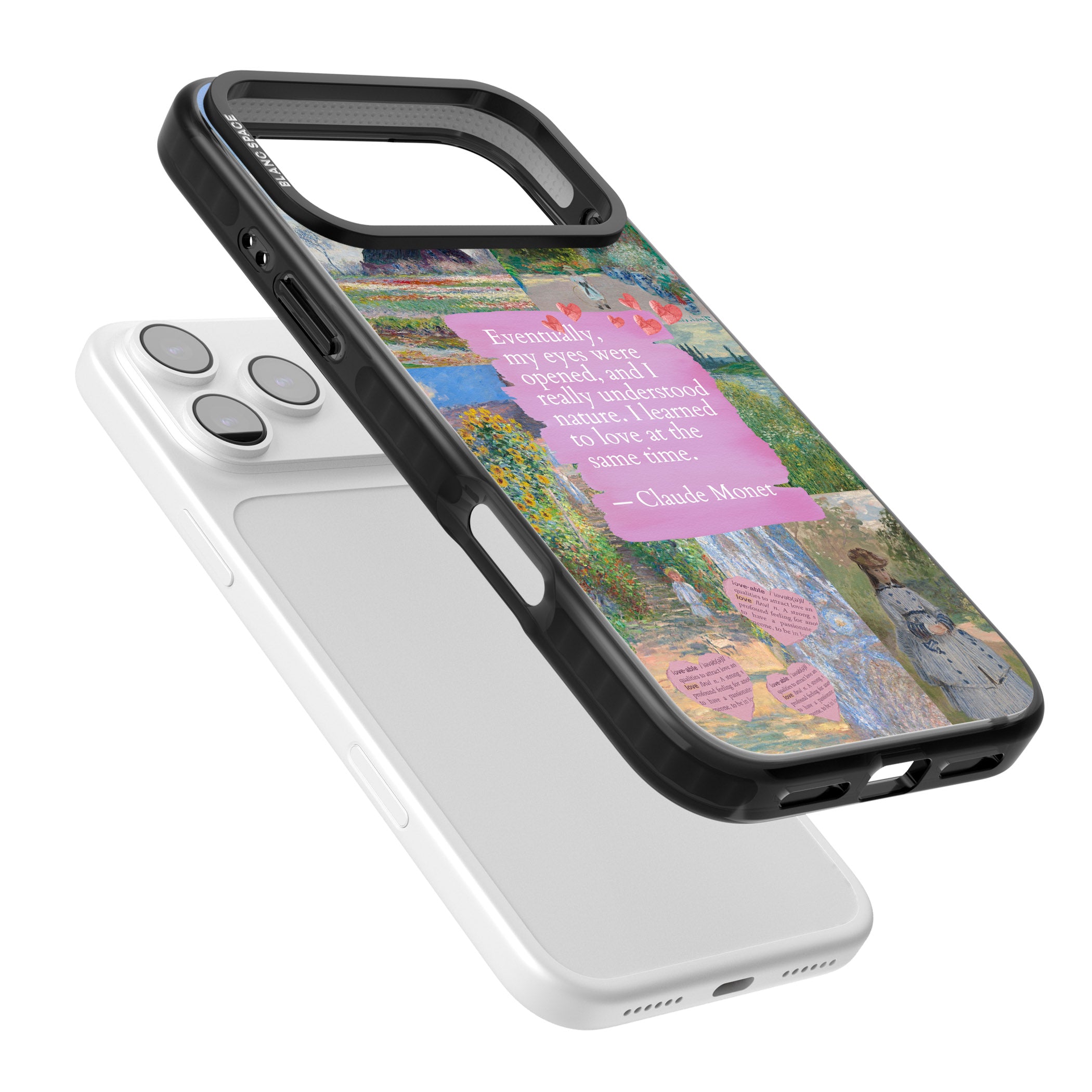 Monet 'Eyes Were Opened' Collage iPhone 17 Pro Impact Black Phone Case Colours
