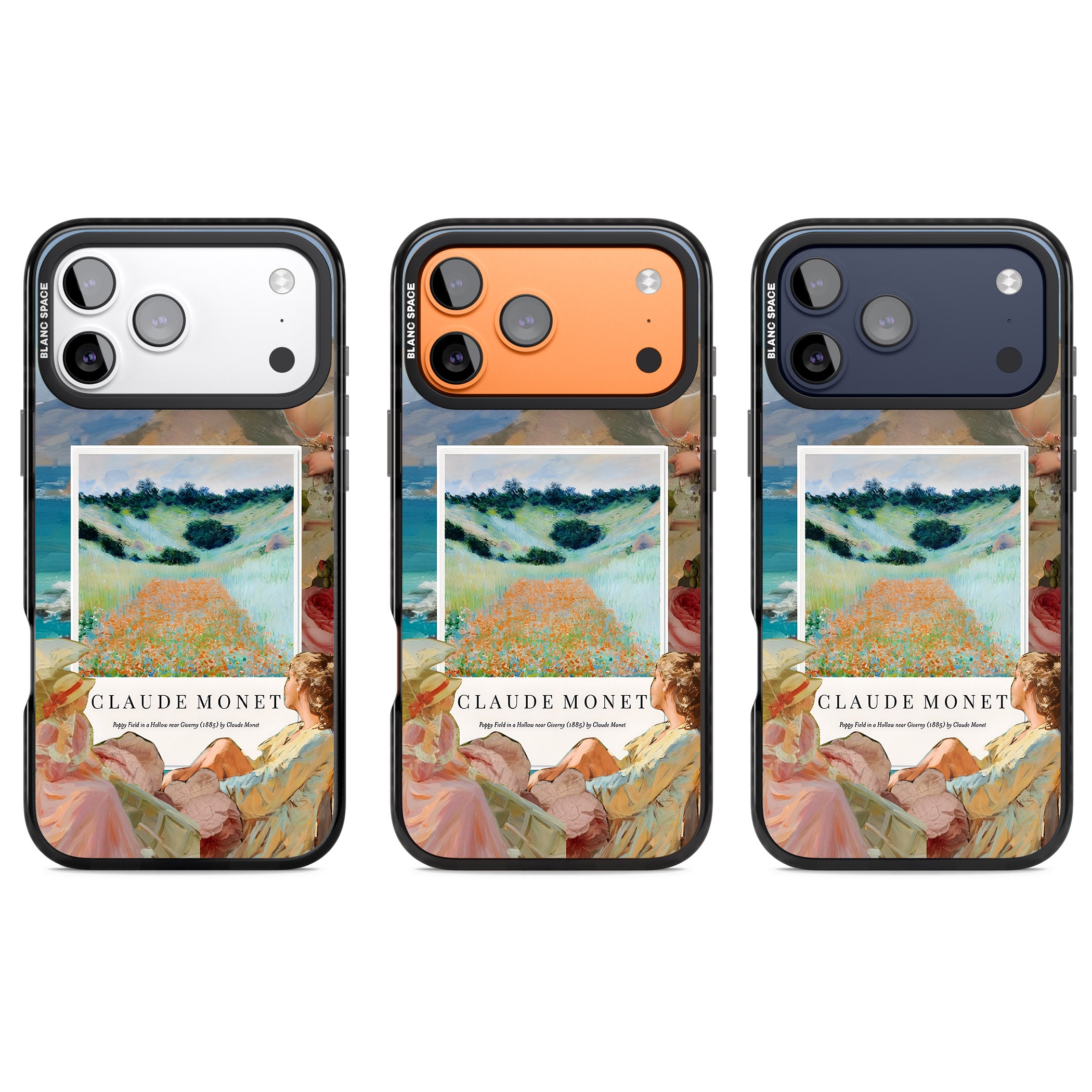 Monet Poppy Field iPhone 17 Pro Impact Black Phone Case APT Impact Protection