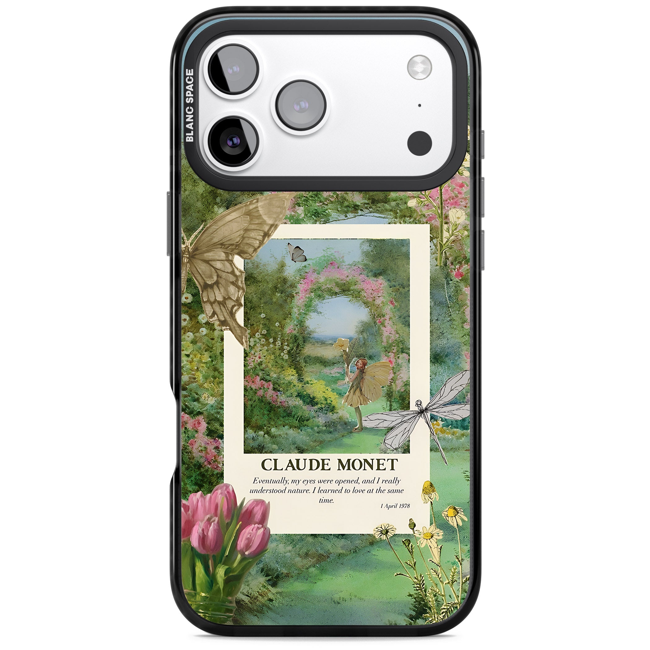 Monet Fairy Garden iPhone 17 Pro Impact Black Phone Case