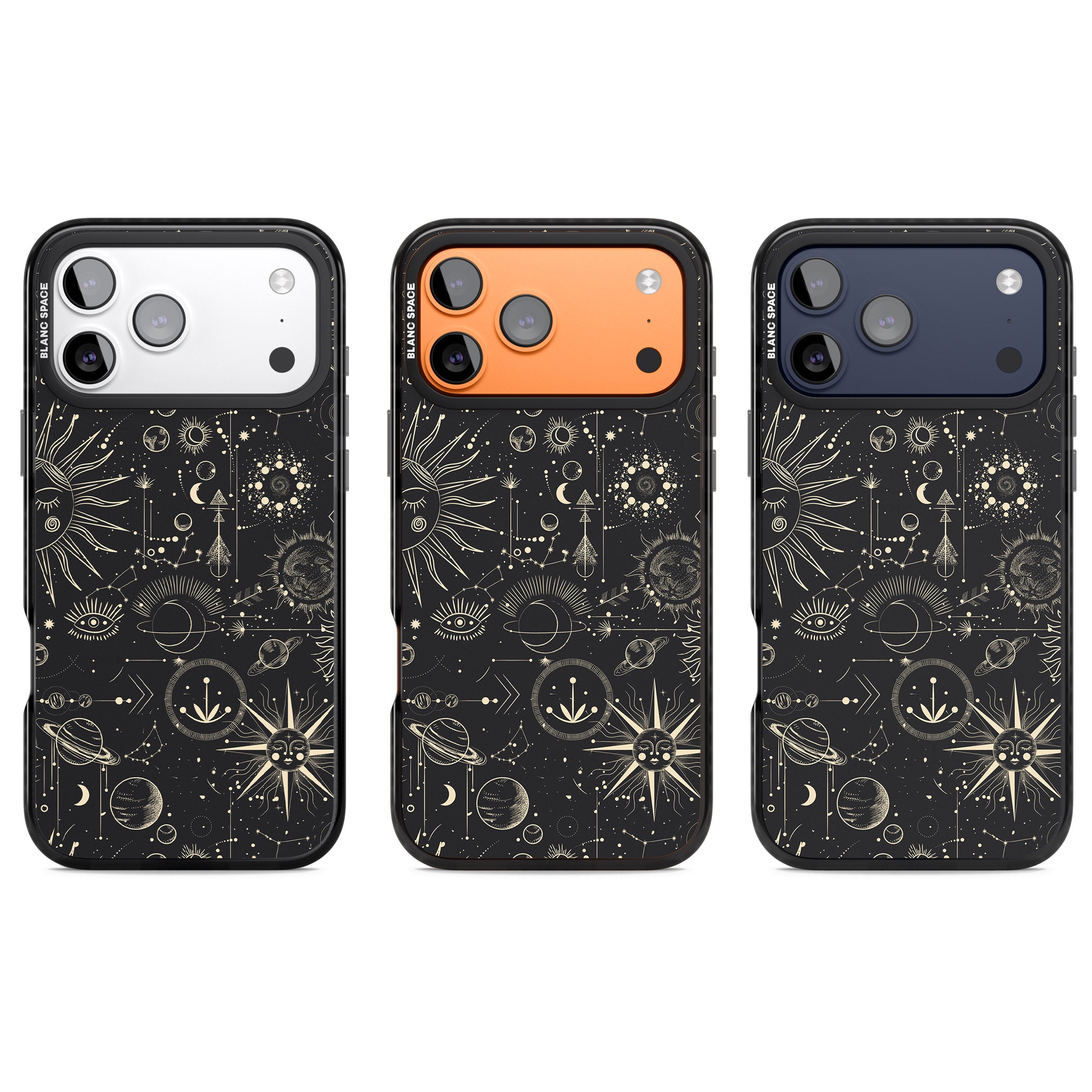 Cosmic Suns And Planets iPhone 17 Pro Impact Black Phone Case APT Impact Protection