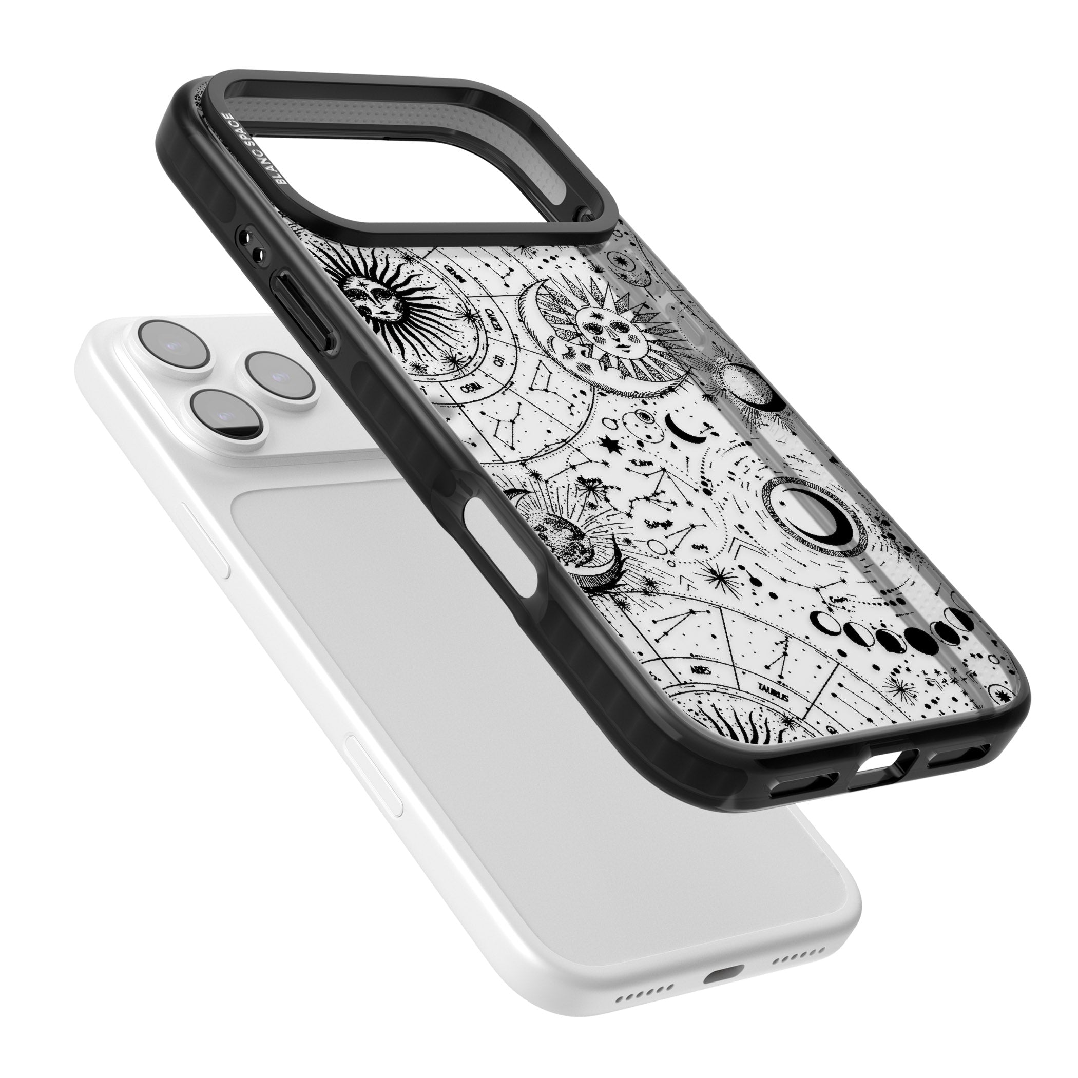 Celestial Zodiac iPhone 17 Pro Impact Black Phone Case Colours