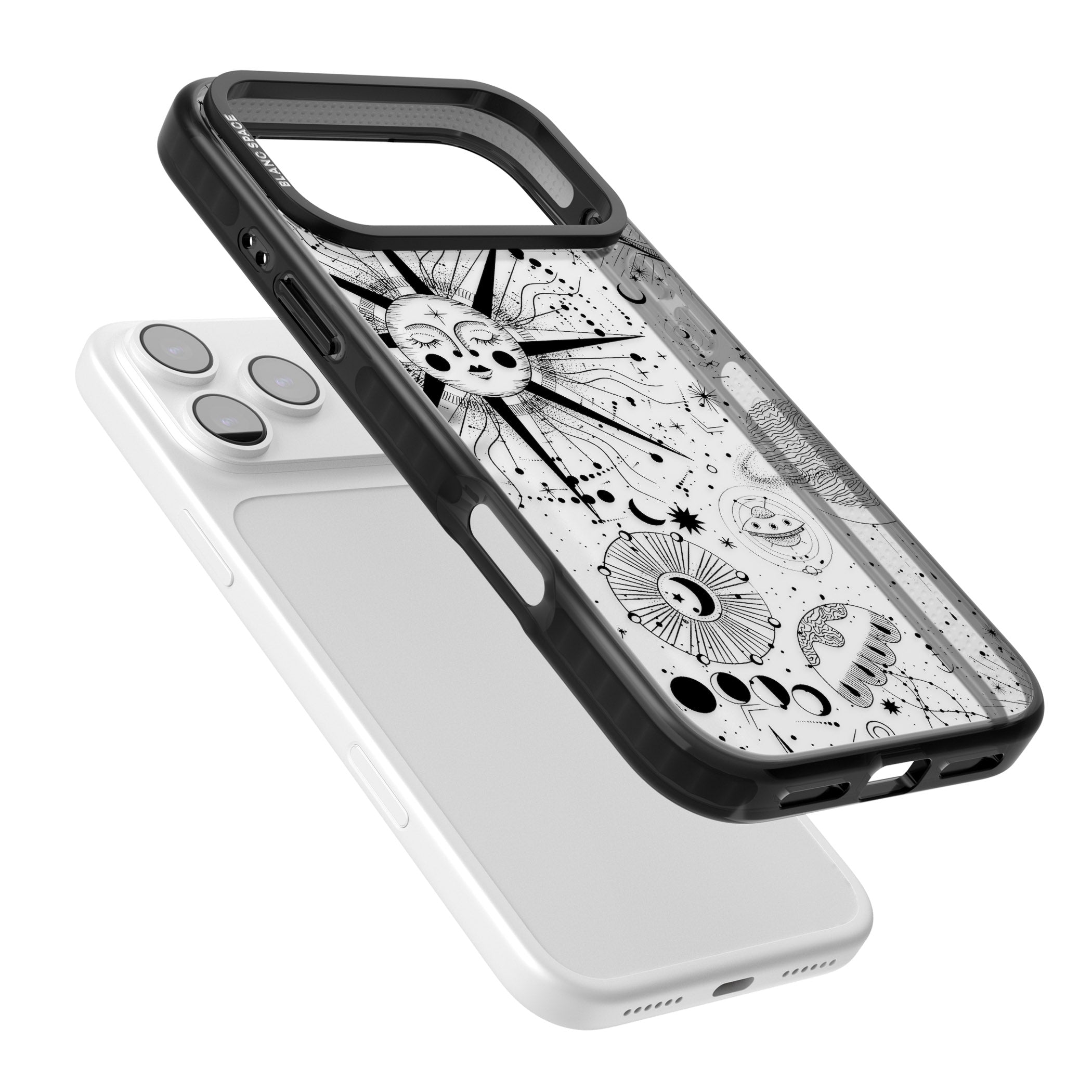 Cosmic Sun Zodiac iPhone 17 Pro Impact Black Phone Case Colours