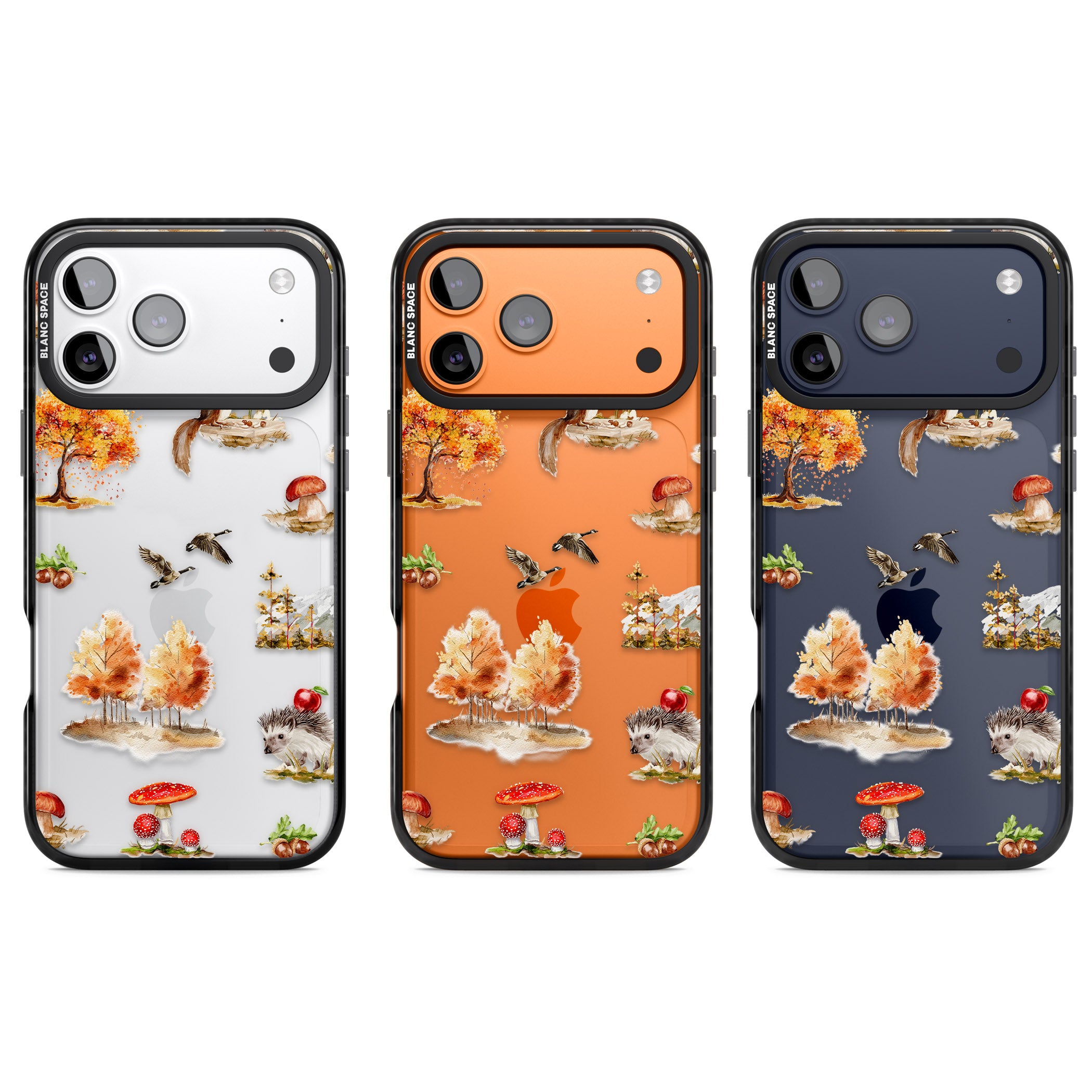 Fall Forest Friends iPhone 17 Pro Impact Black Phone Case APT Impact Protection
