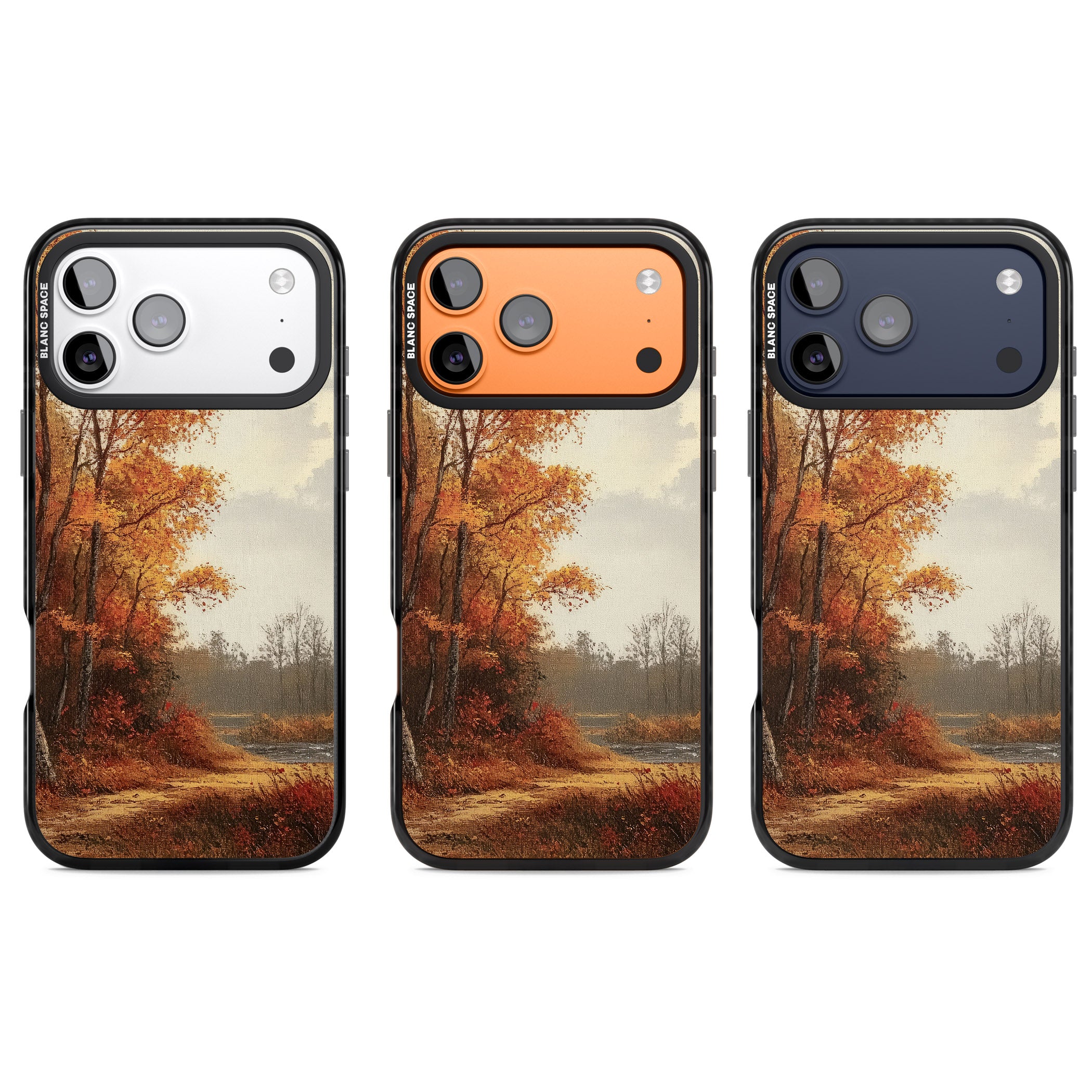 Vintage Autumn Oil Painting iPhone 17 Pro Impact Black Phone Case APT Impact Protection