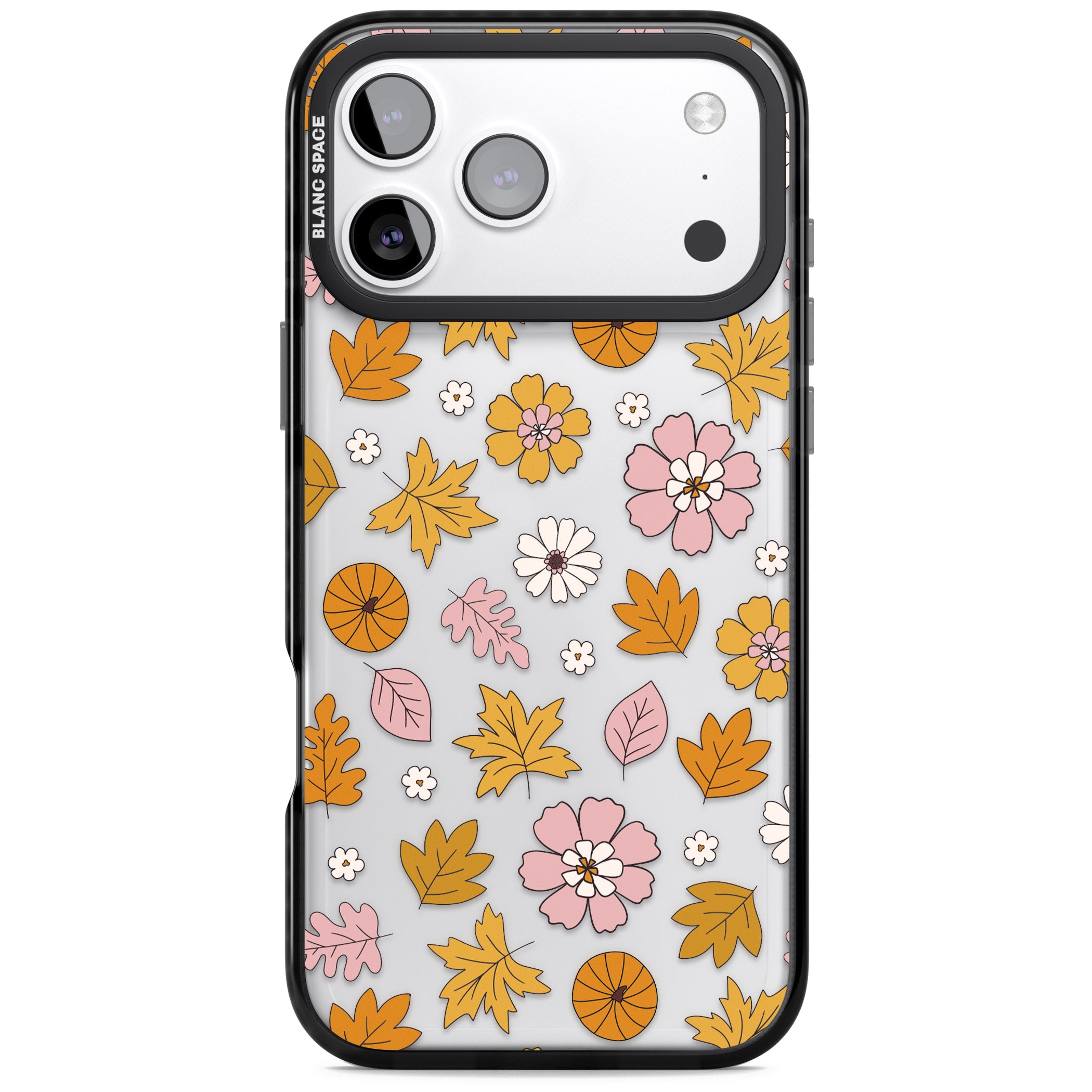 Autumn Leaves And Flowers iPhone 17 Pro Impact Black Phone Case