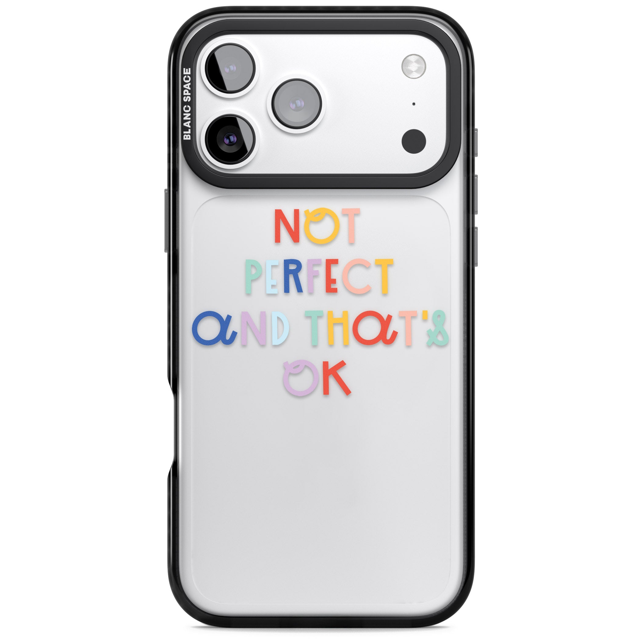 Not Perfect Clear iPhone 17 Pro Impact Black Phone Case
