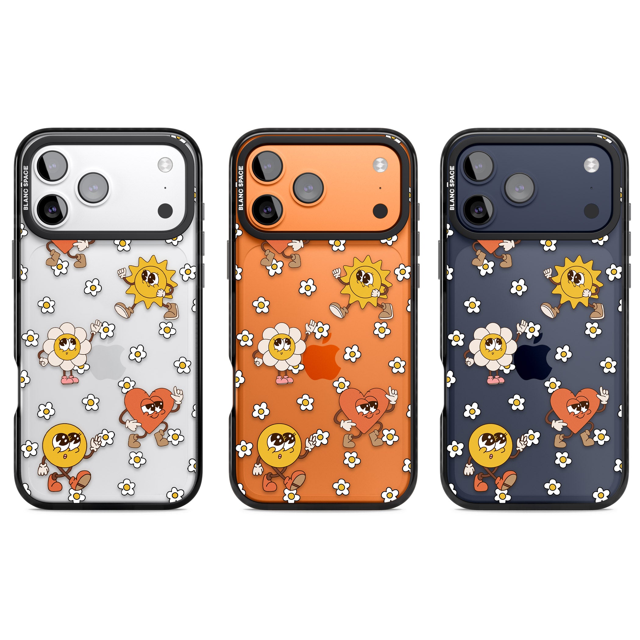 Daisies & Friends iPhone 17 Pro Impact Black Phone Case APT Impact Protection