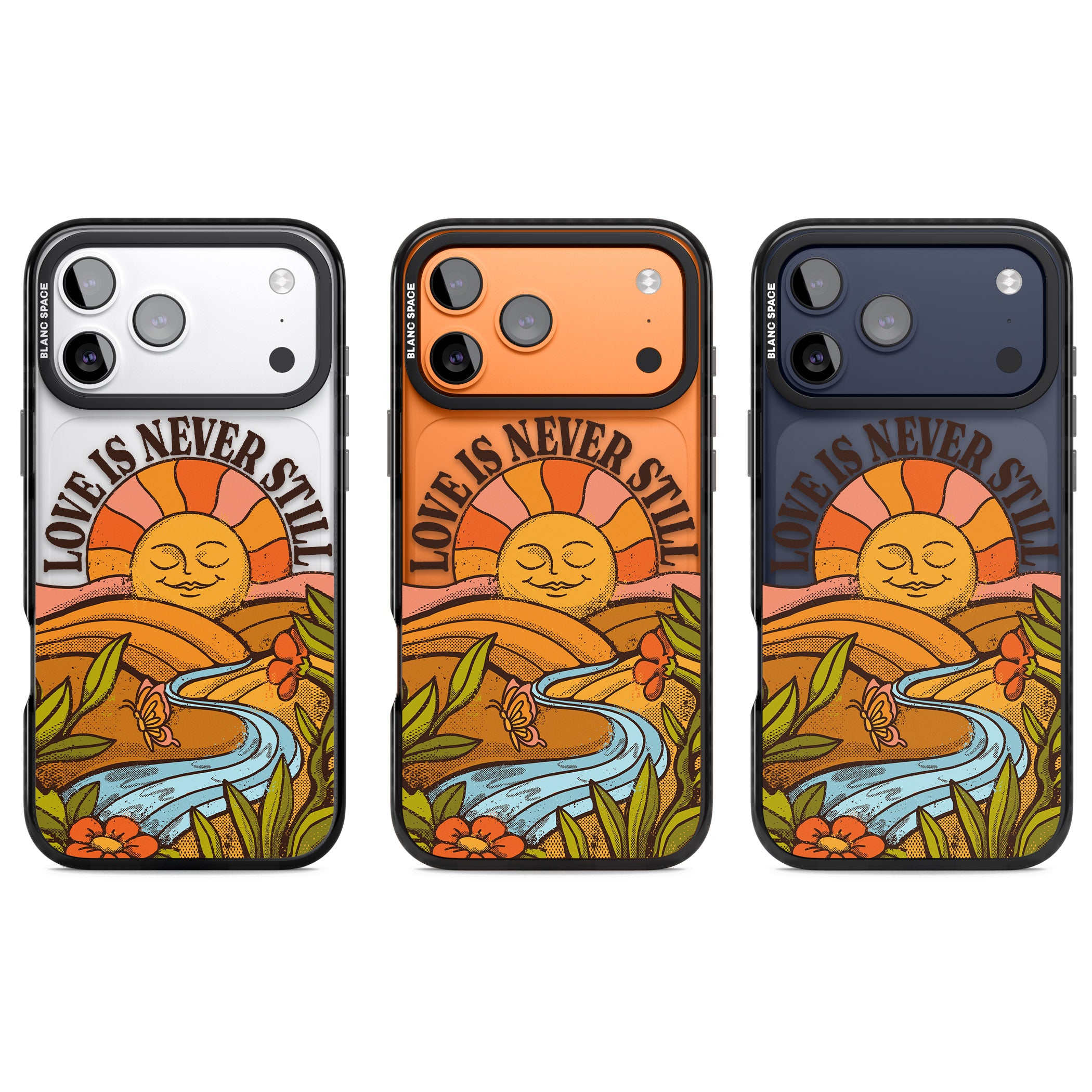 Love Is Never Still iPhone 17 Pro Impact Black Phone Case APT Impact Protection