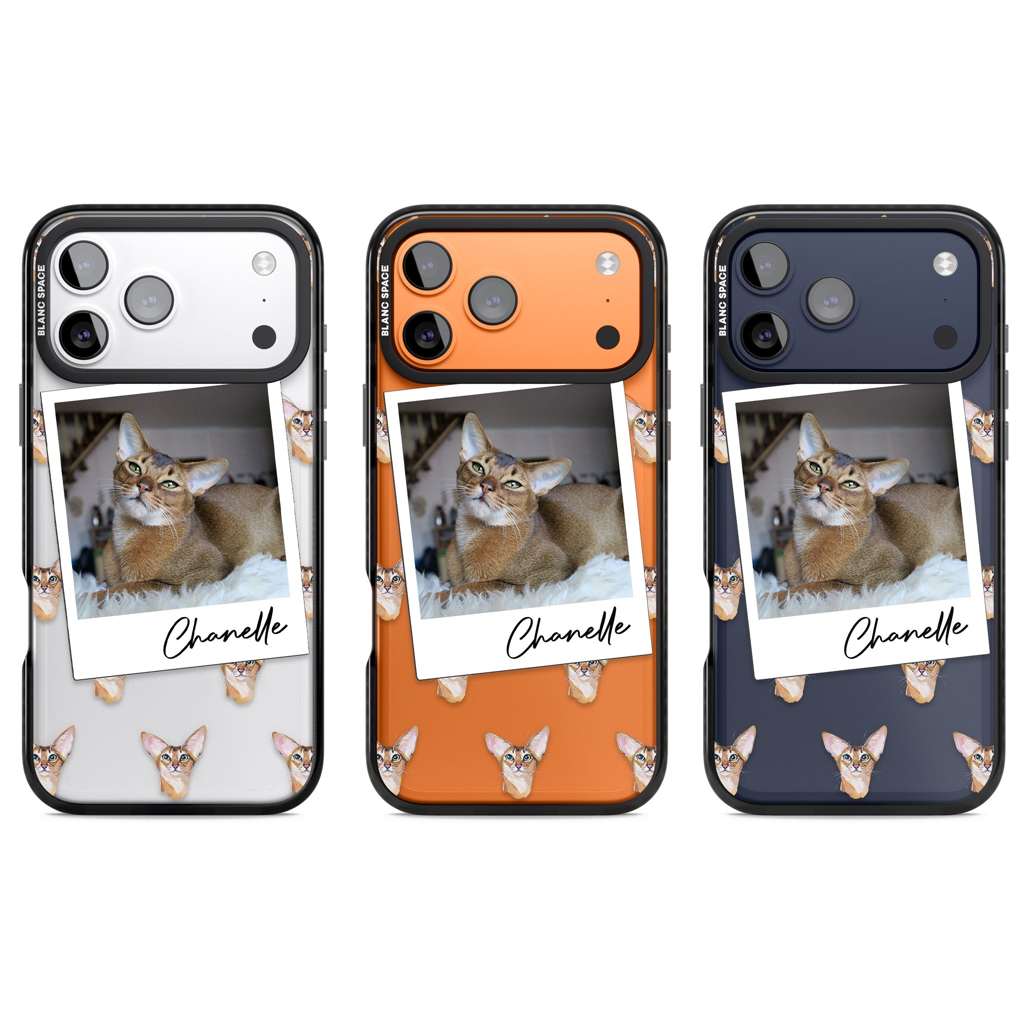 Personalised Abyssinian Cat Photo iPhone 17 Pro Impact Black Phone Case APT Impact Protection