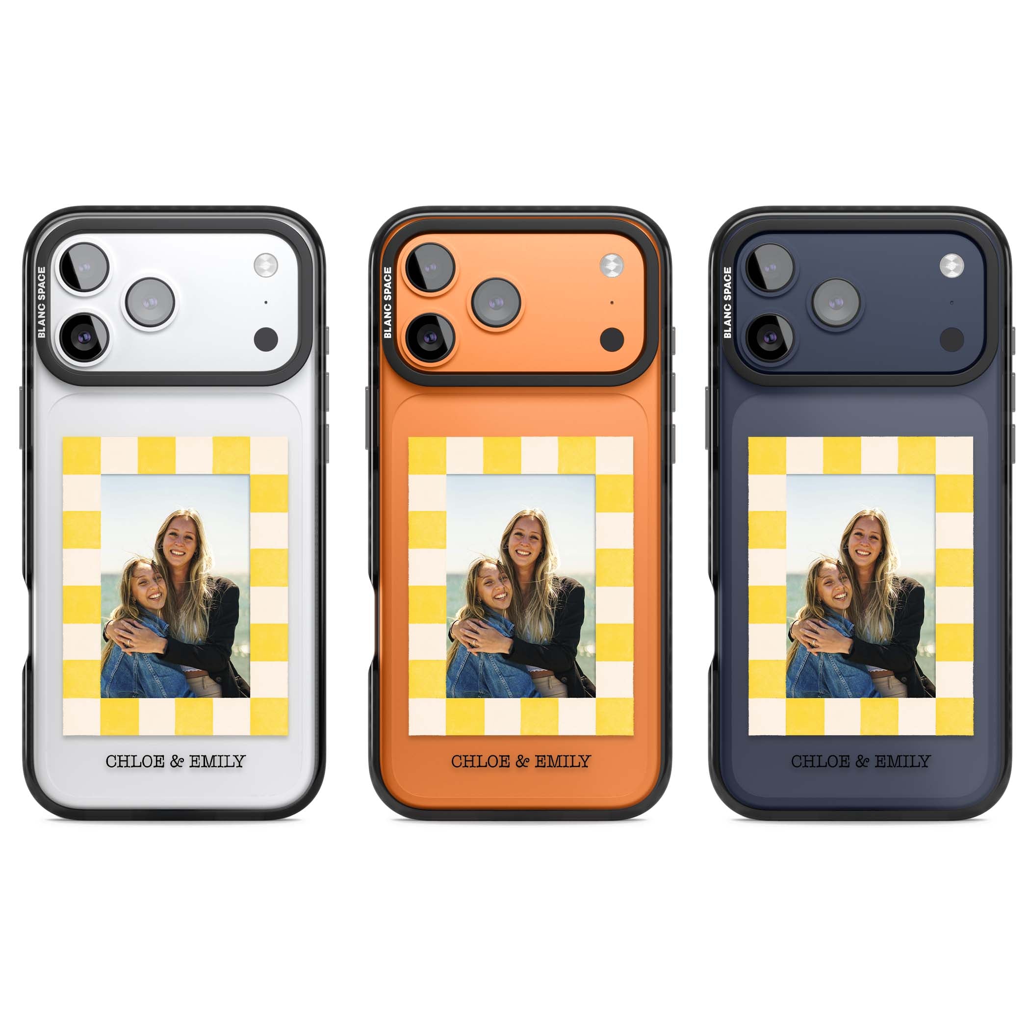 Personalised Yellow Check Photo
