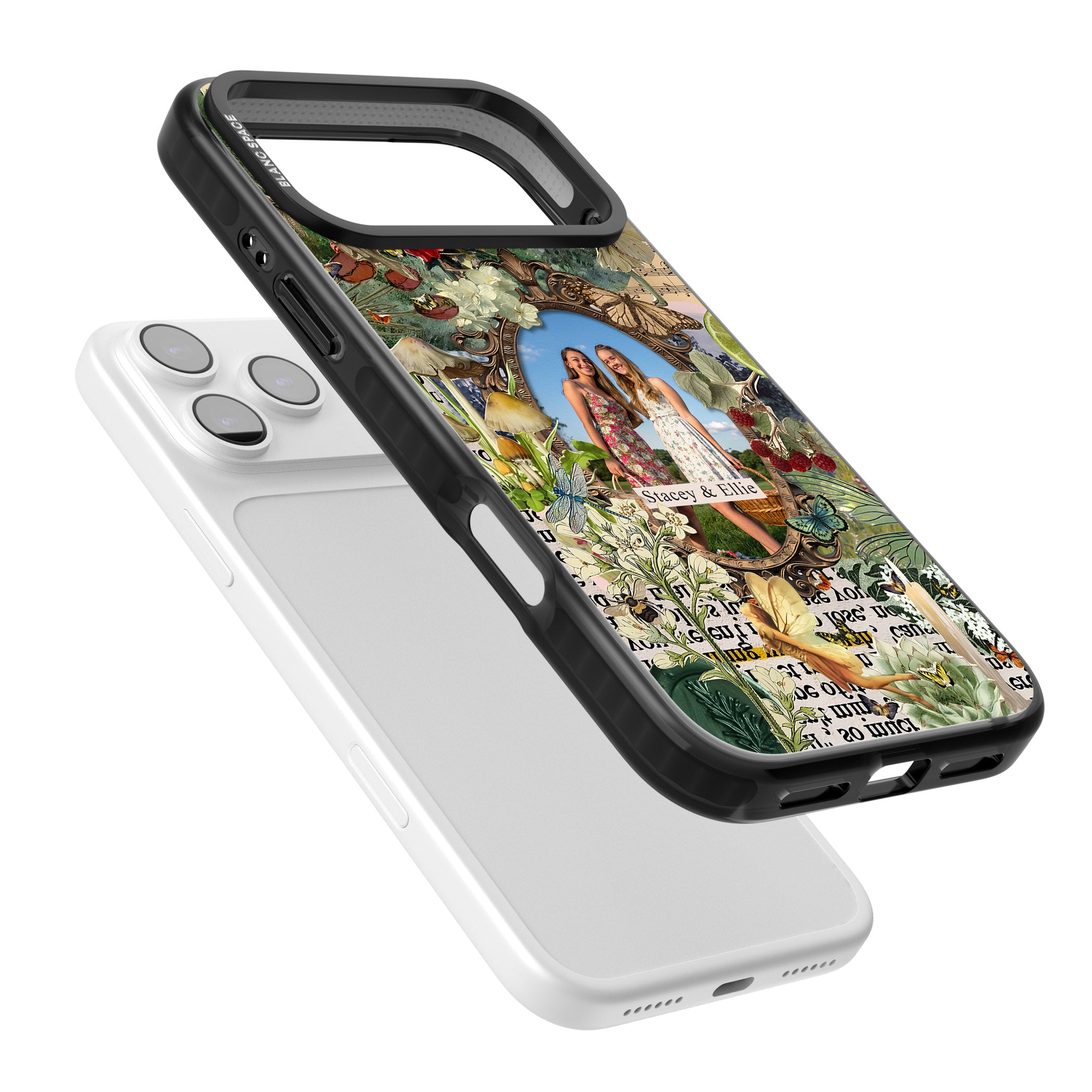 Personalised Cottage Garden Frame iPhone 17 Pro Impact Black Phone Case Colours