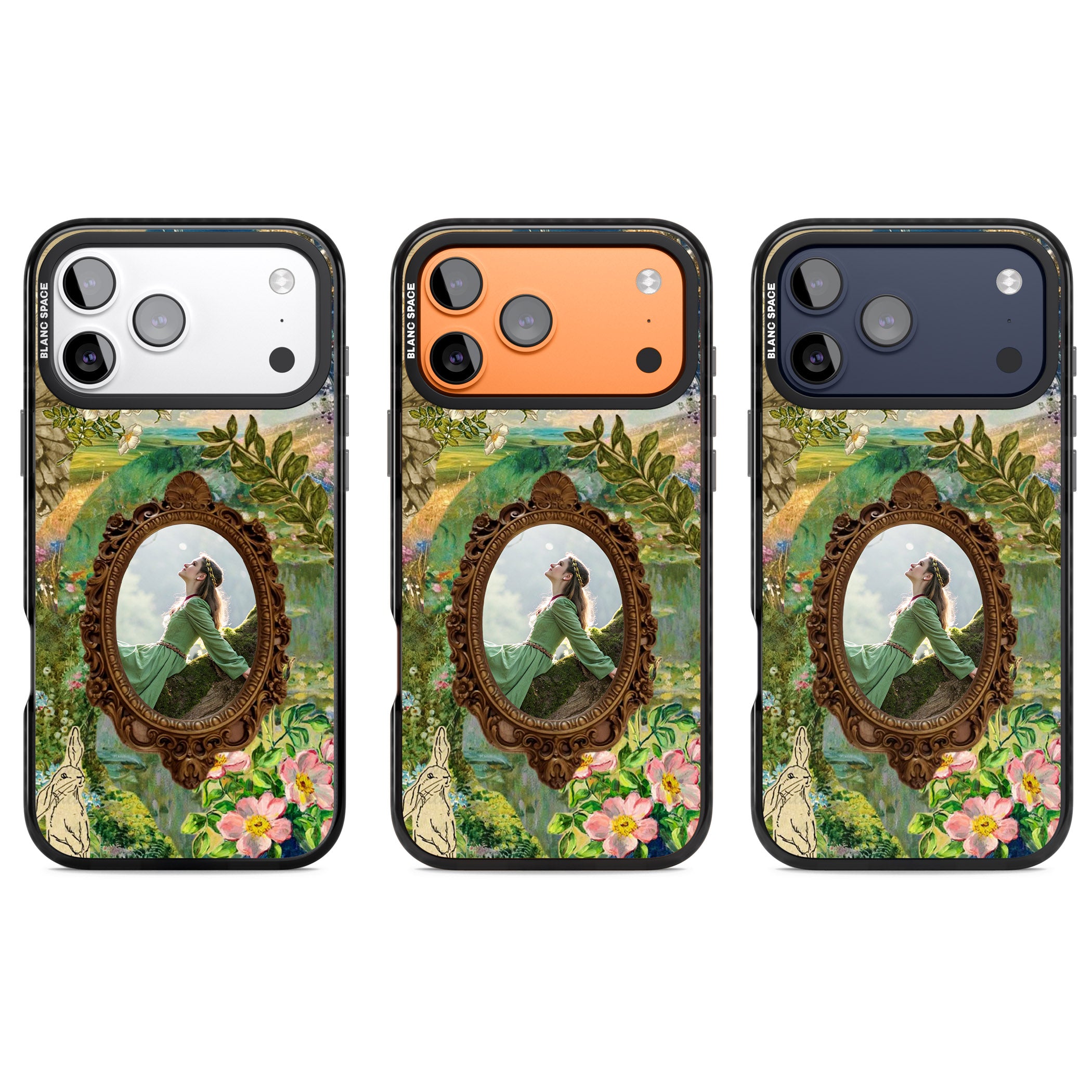 Personalised Meadow Frame iPhone 17 Pro Impact Black Phone Case APT Impact Protection