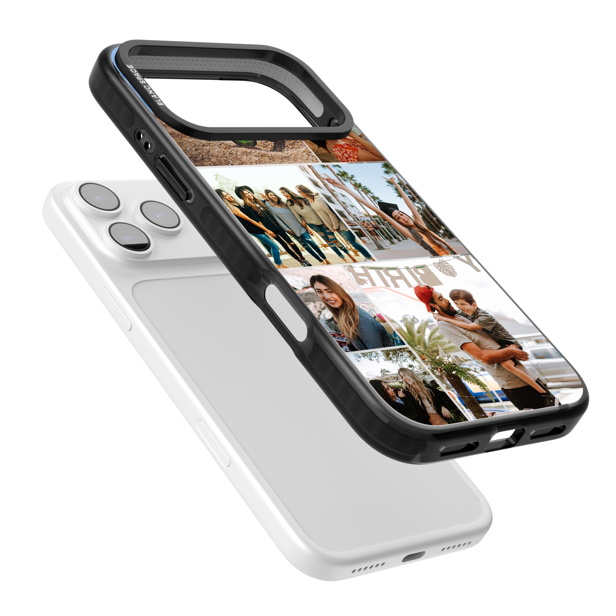 Personalised Photo Grid iPhone 17 Pro Impact Black Phone Case Colours