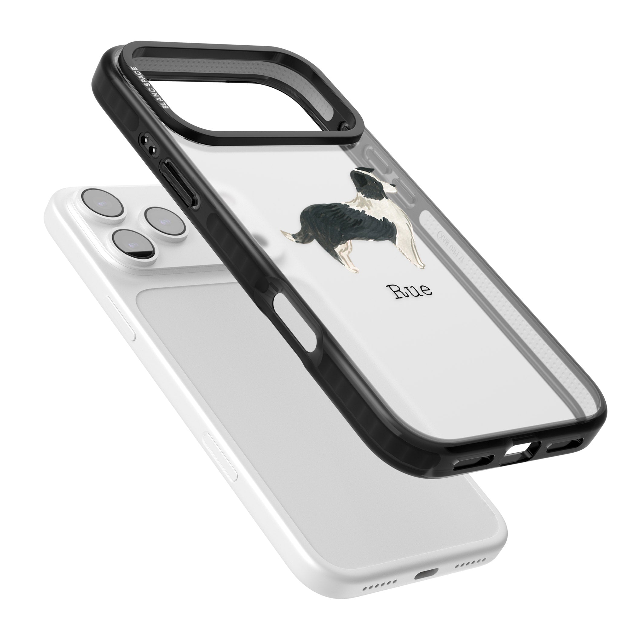 Personalised Border Collie iPhone 17 Pro Impact Black Phone Case Colours
