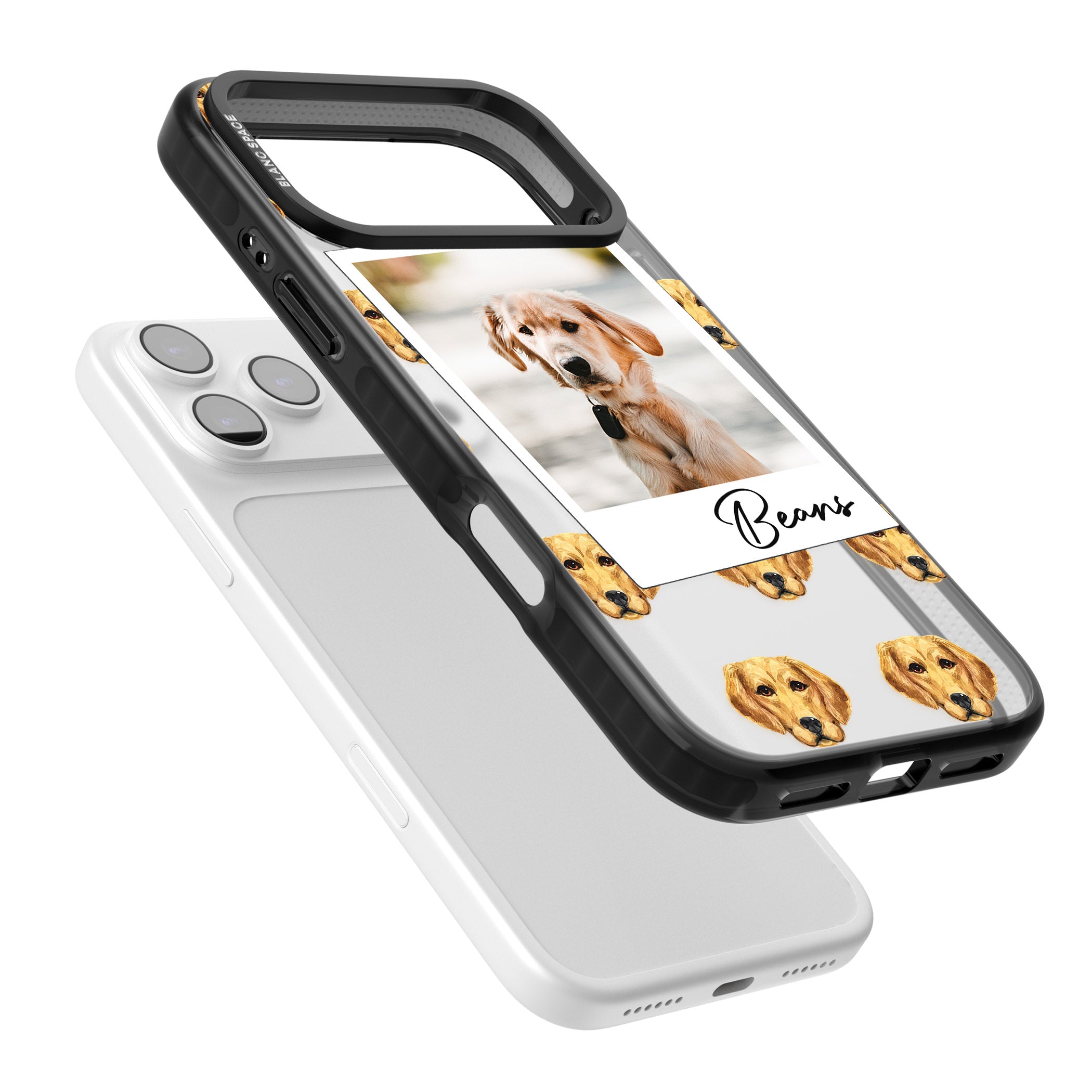 Personalised Labrador Instant Camera Photo iPhone 17 Pro Impact Black Phone Case Colours