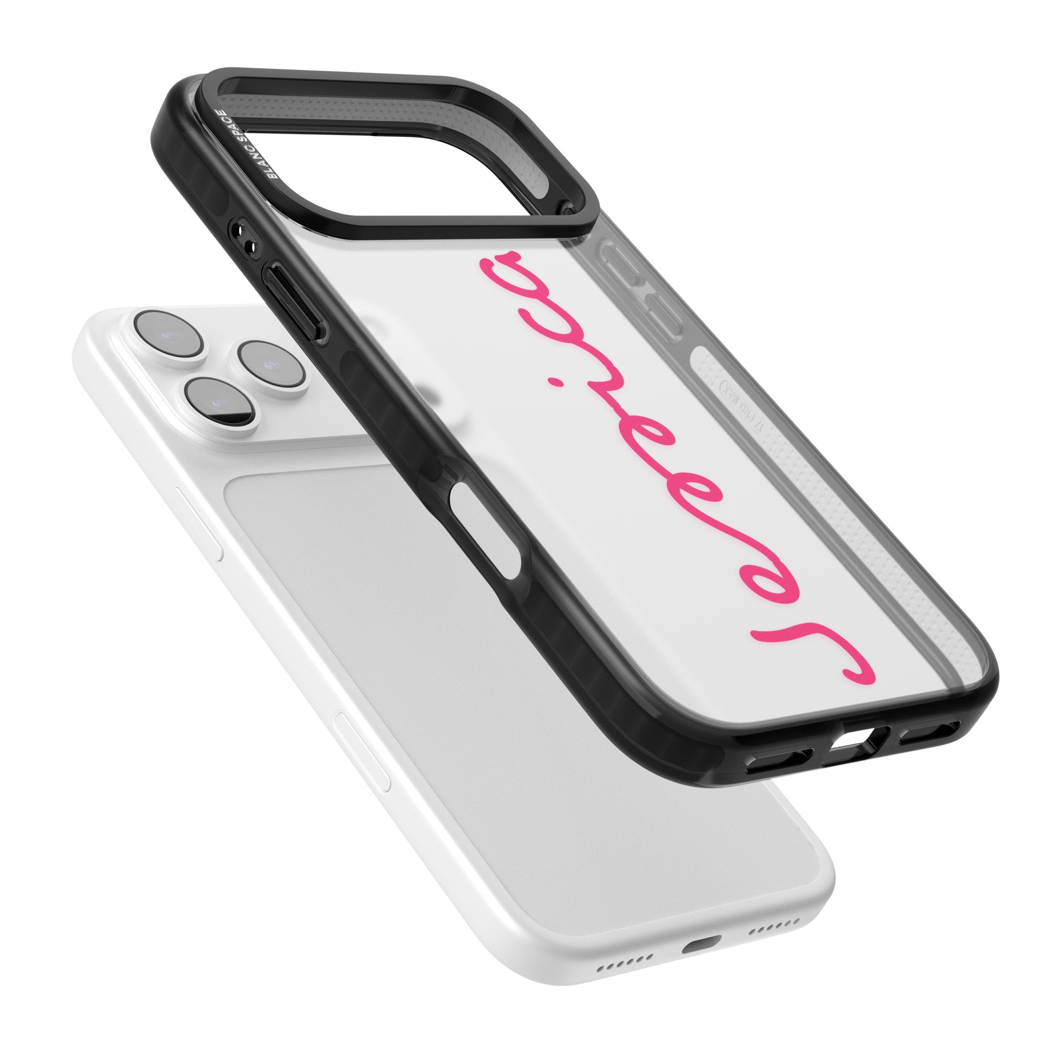 Personalised Summer Name iPhone 17 Pro Impact Black Phone Case Colours