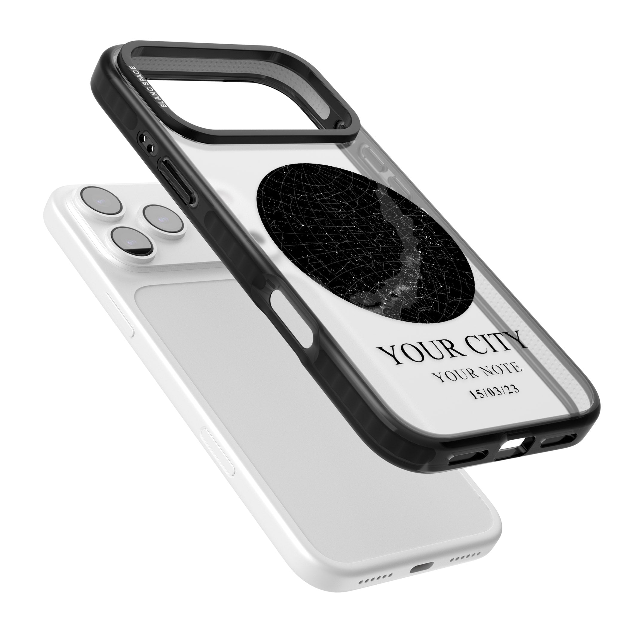 Personalised Star Map iPhone 17 Pro Impact Black Phone Case Colours