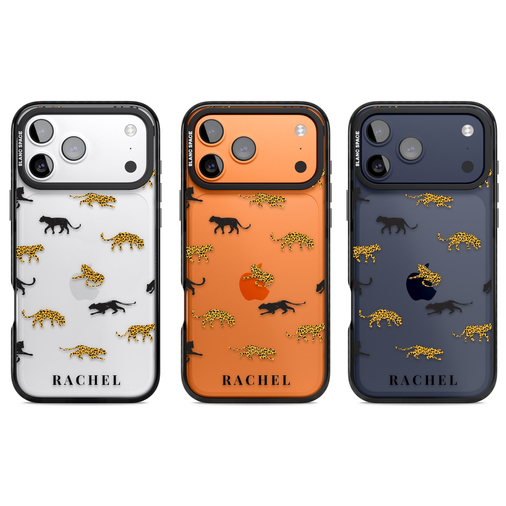 Personalised Jaguar Pattern iPhone 17 Pro Impact Black Phone Case APT Impact Protection
