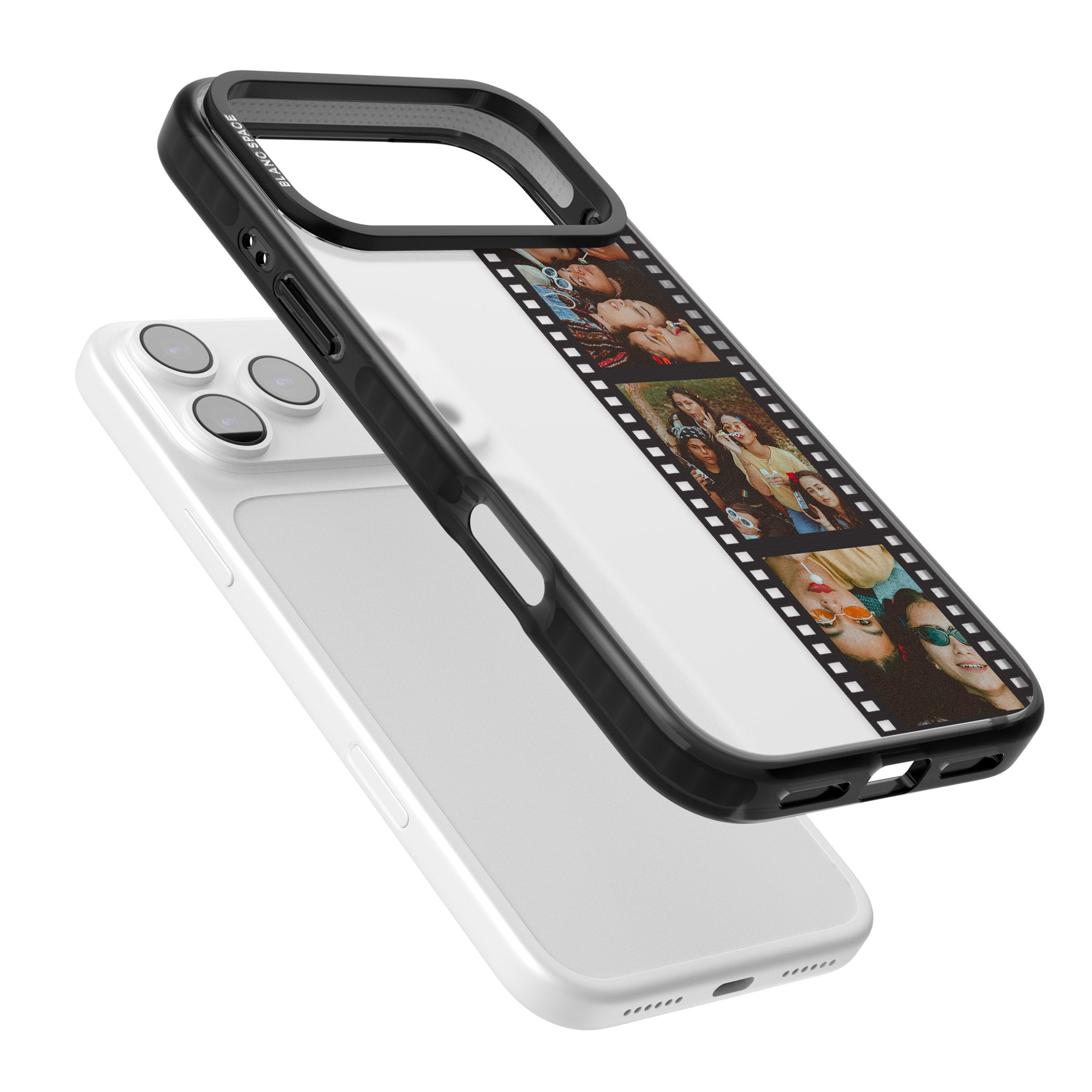 Personalised Photo Film Strip iPhone 17 Pro Impact Black Phone Case Colours