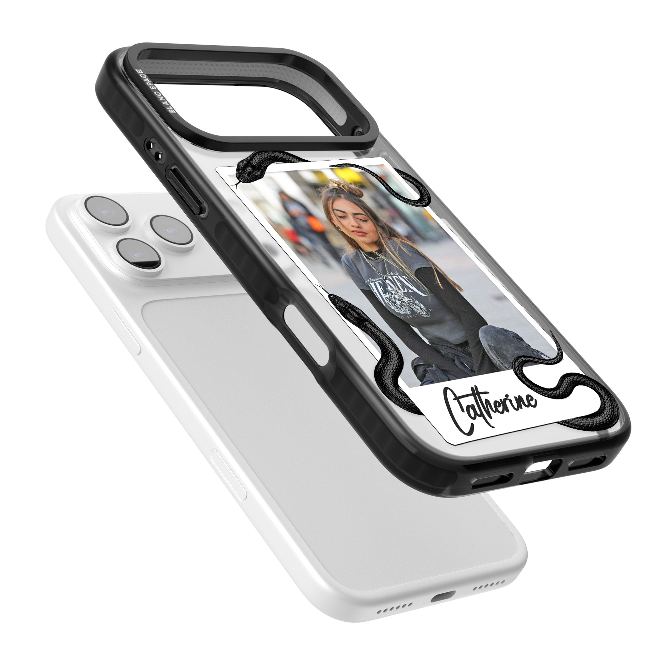 Personalised Snake Instant Photo iPhone 17 Pro Impact Black Phone Case Colours