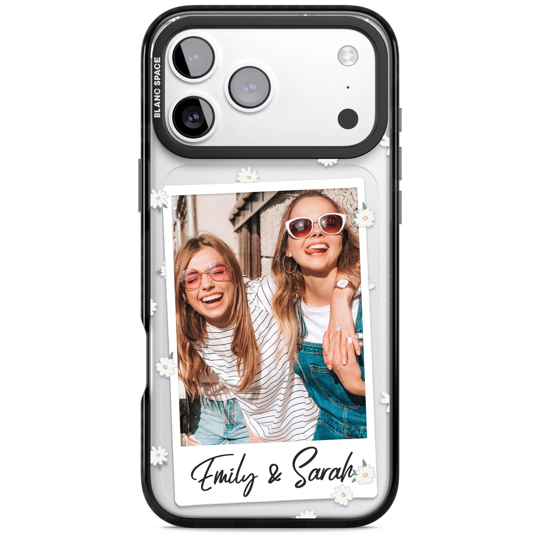 Personalised Daisy Instant Photo iPhone 17 Pro Max Impact Black Phone Case