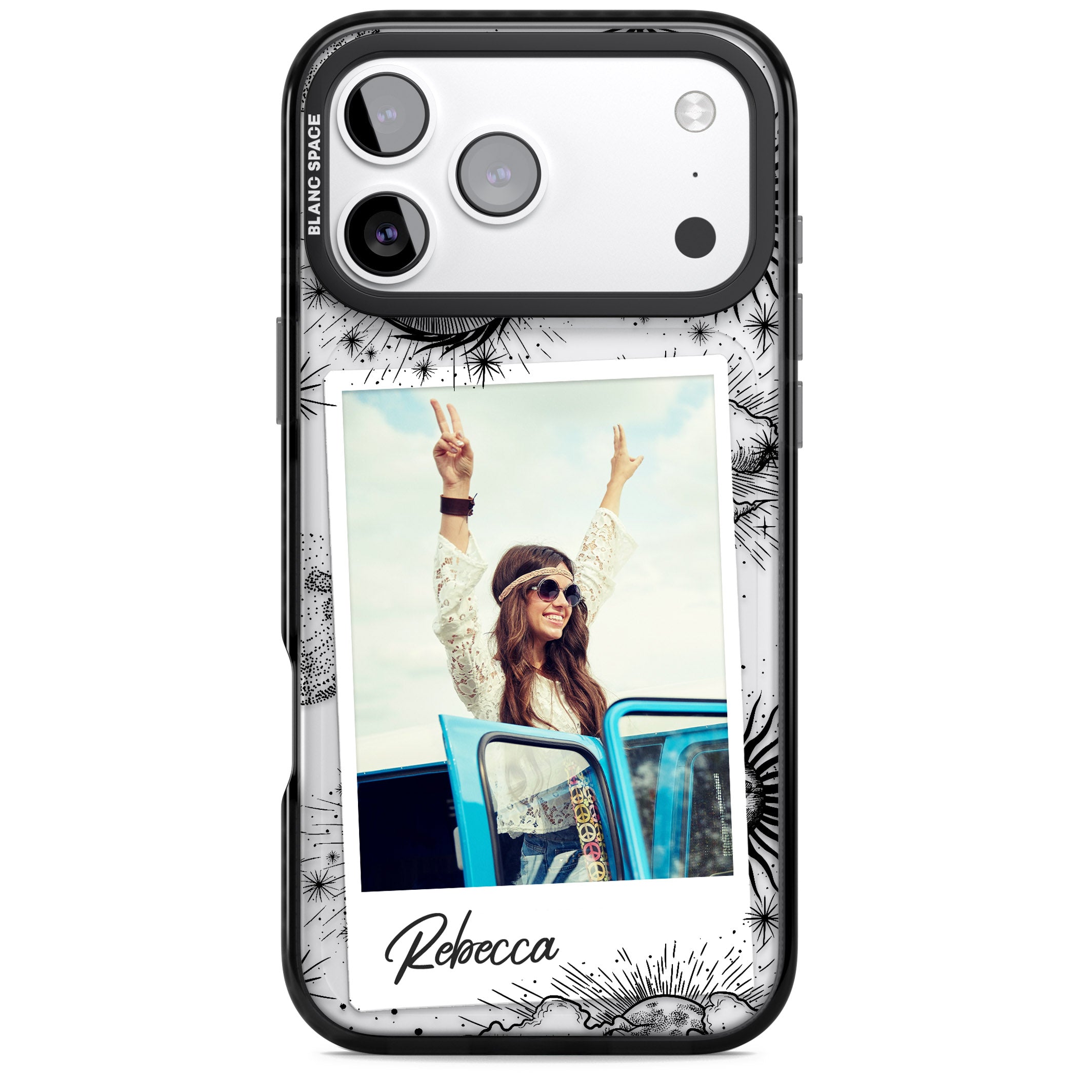 Personalised Astrology Instant Photo iPhone 17 Pro Impact Black Phone Case