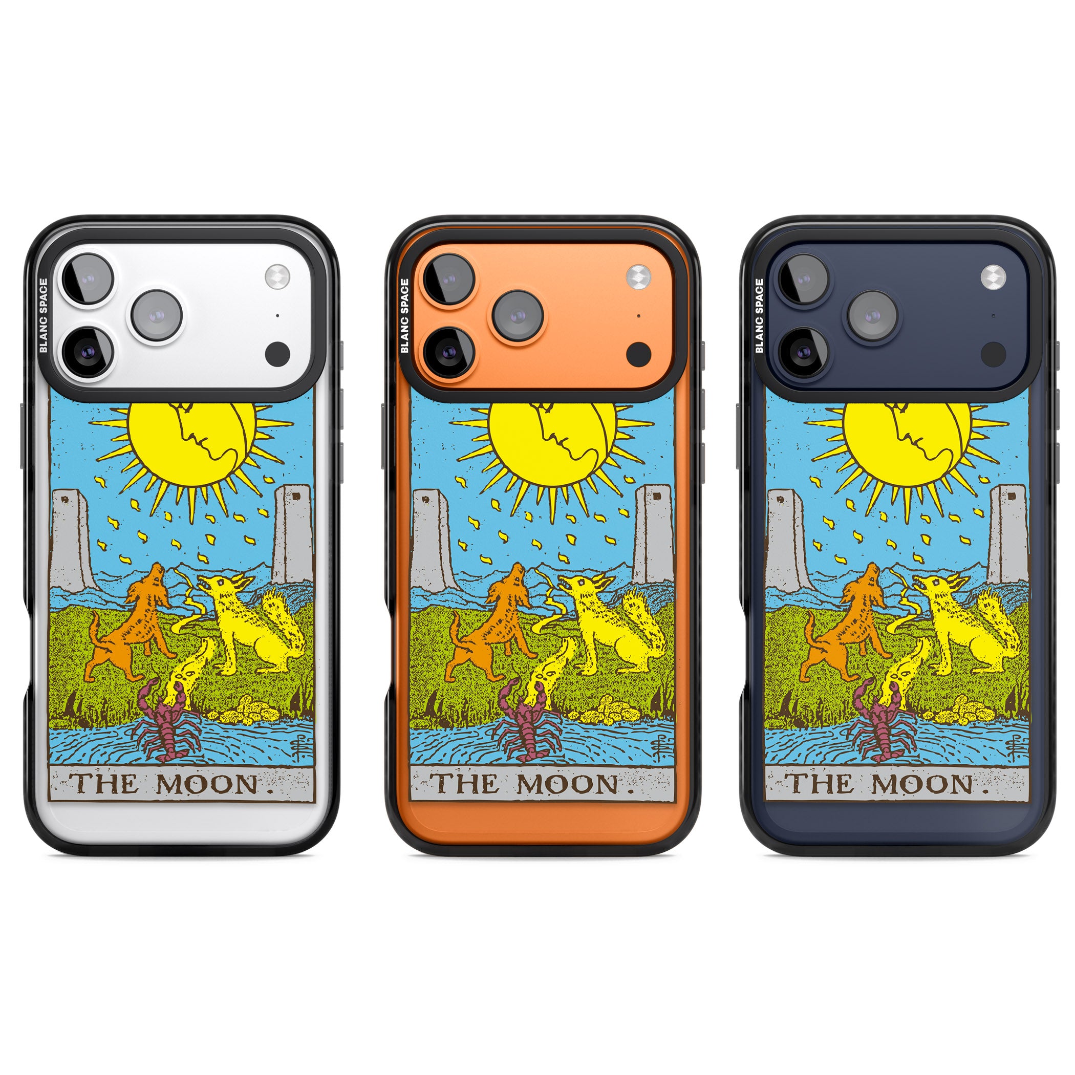 Personalised The Moon Tarot Card (Color) iPhone 17 Pro Impact Black Phone Case APT Impact Protection