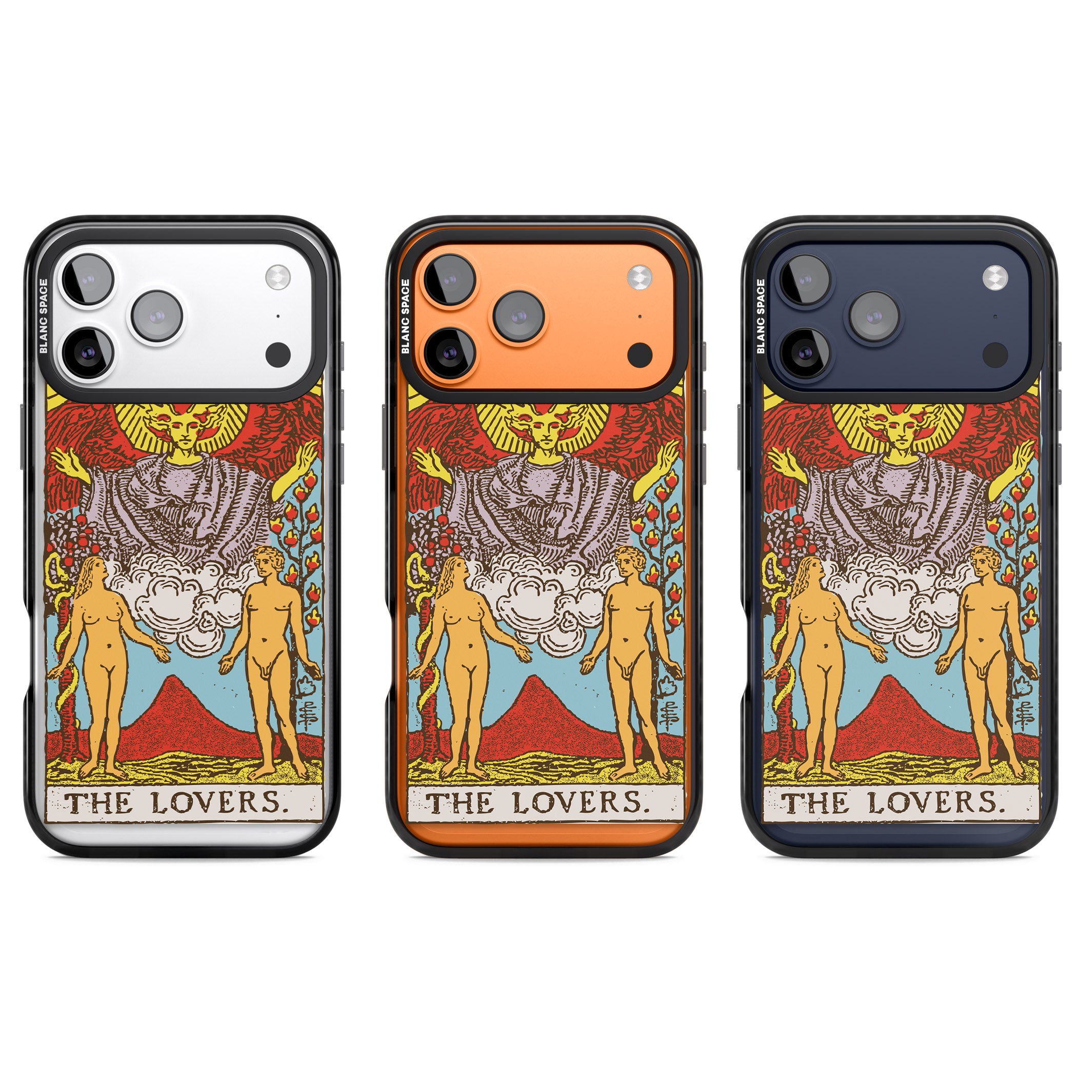 Personalised The Lovers Tarot Card (Color) iPhone 17 Pro Impact Black Phone Case APT Impact Protection