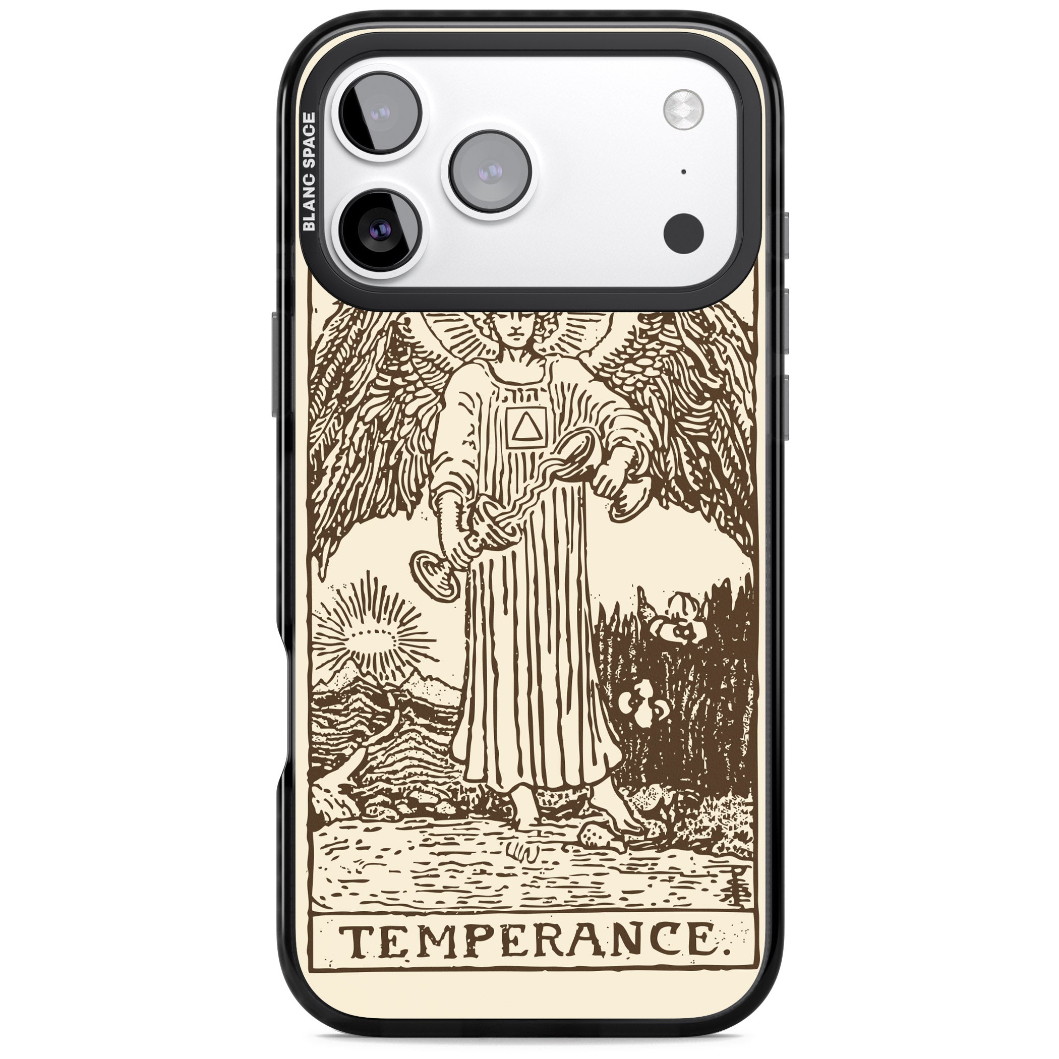 Personalised Temperance Tarot Card (Cream) iPhone 17 Pro Impact Black Phone Case